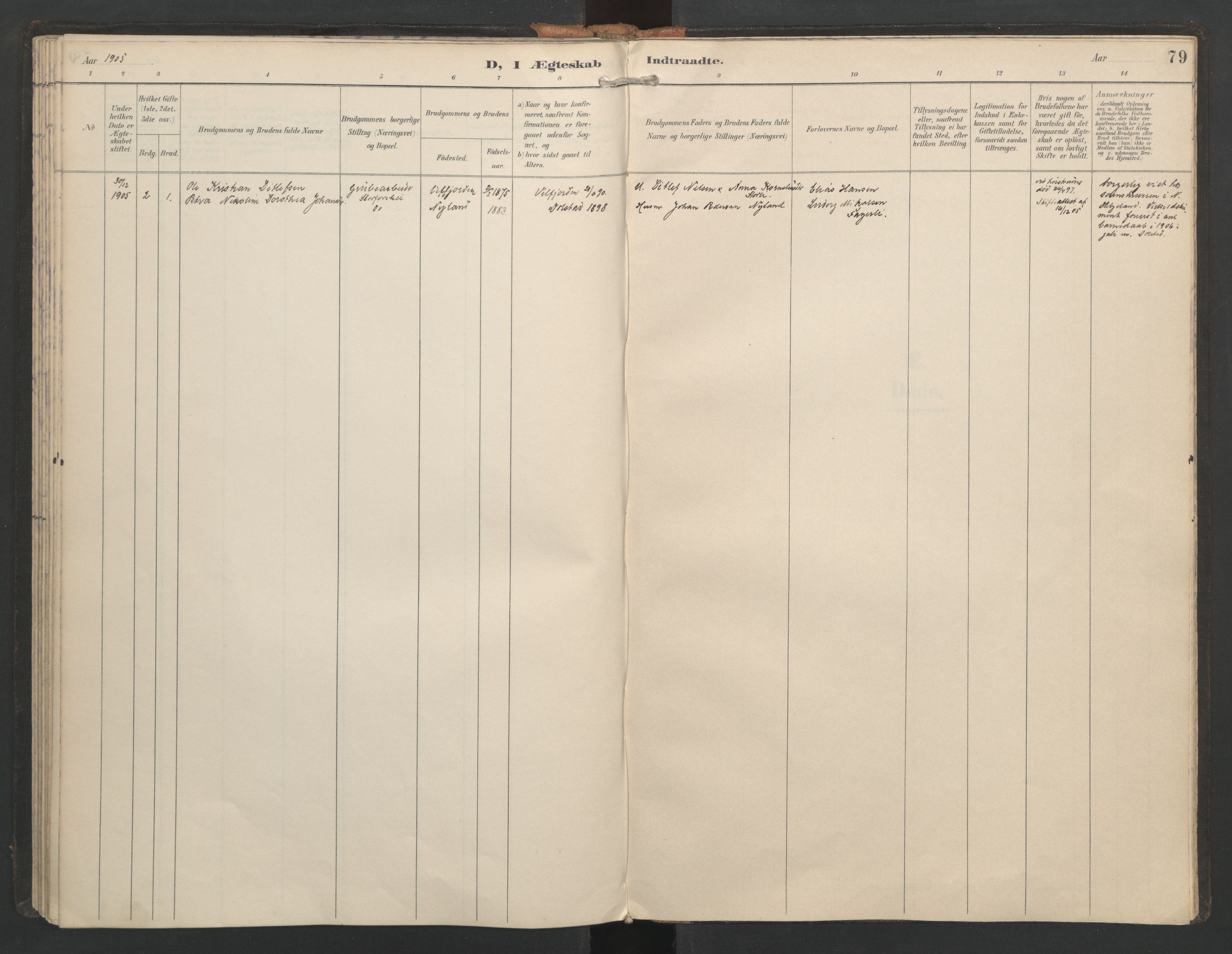 Ministerialprotokoller, klokkerbøker og fødselsregistre - Nordland, SAT/A-1459/821/L0317: Parish register (official) no. 821A01, 1892-1907, p. 79