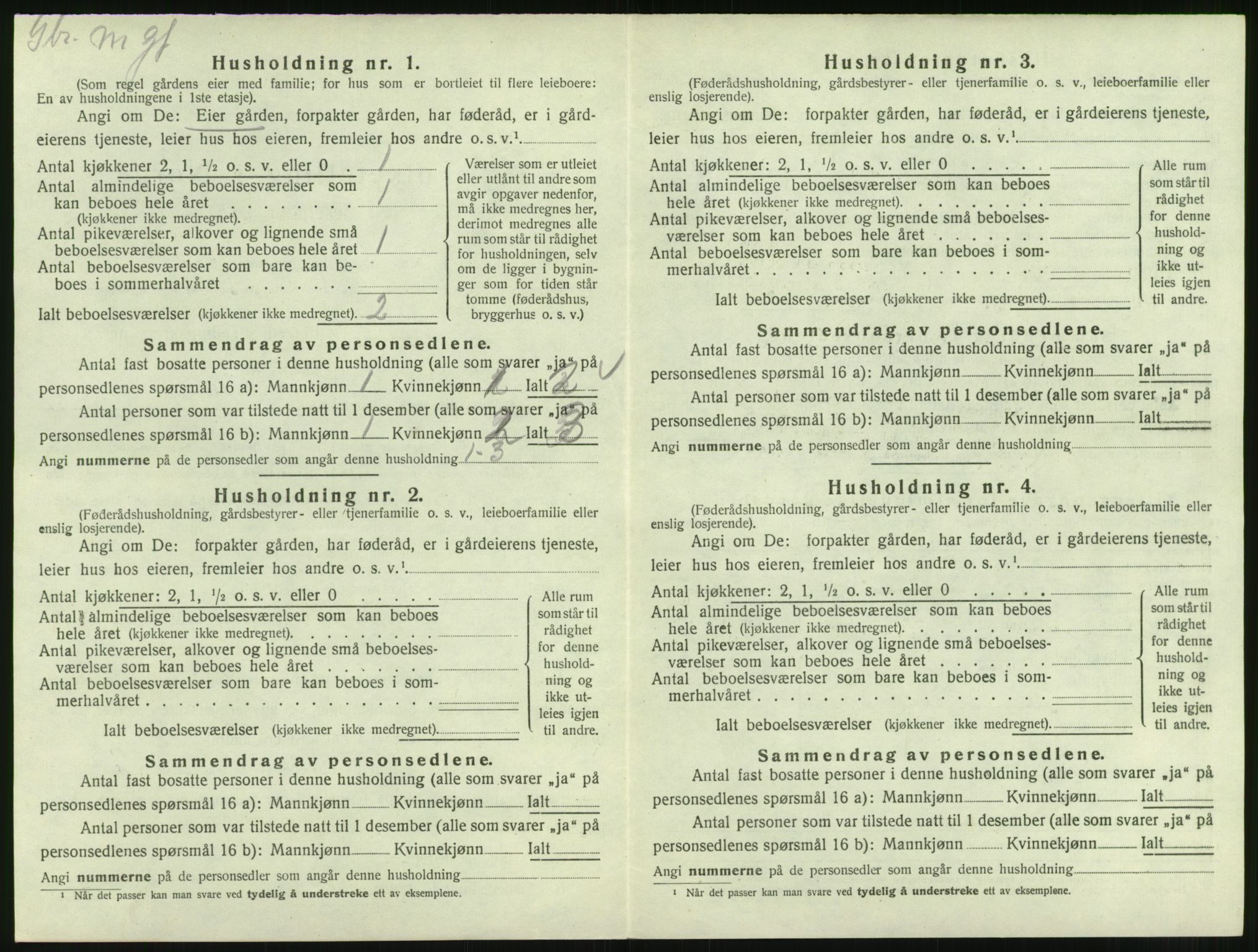 SAT, 1920 census for Gjemnes, 1920, p. 27