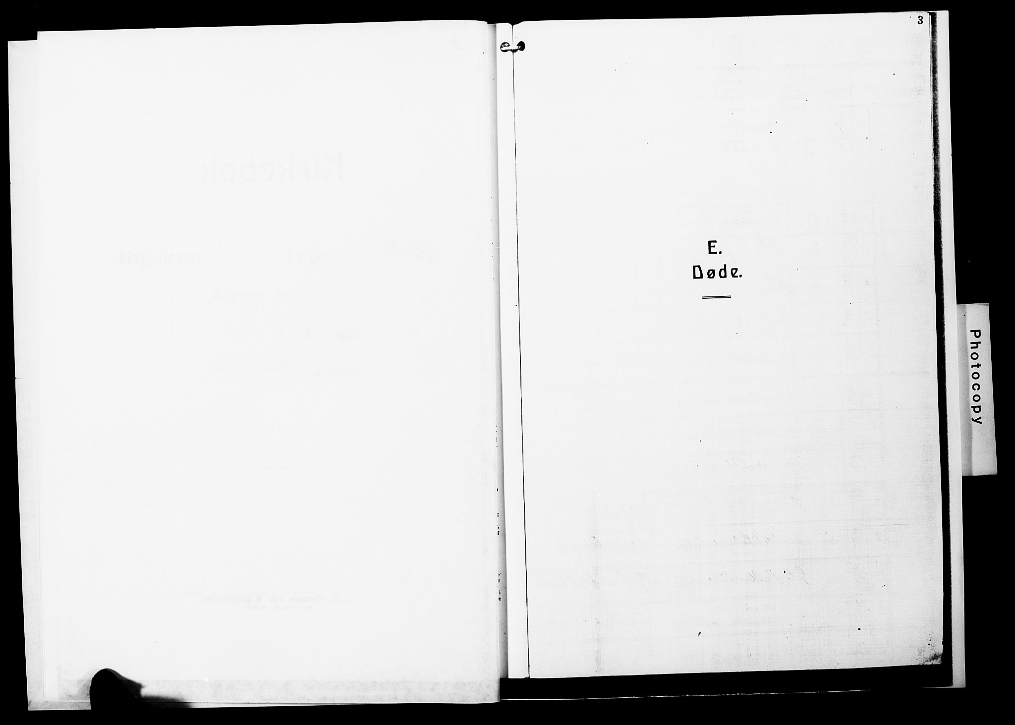 Nykirken Sokneprestembete, SAB/A-77101/H/Hab: Parish register (copy) no. E 2, 1918-1924, p. 3