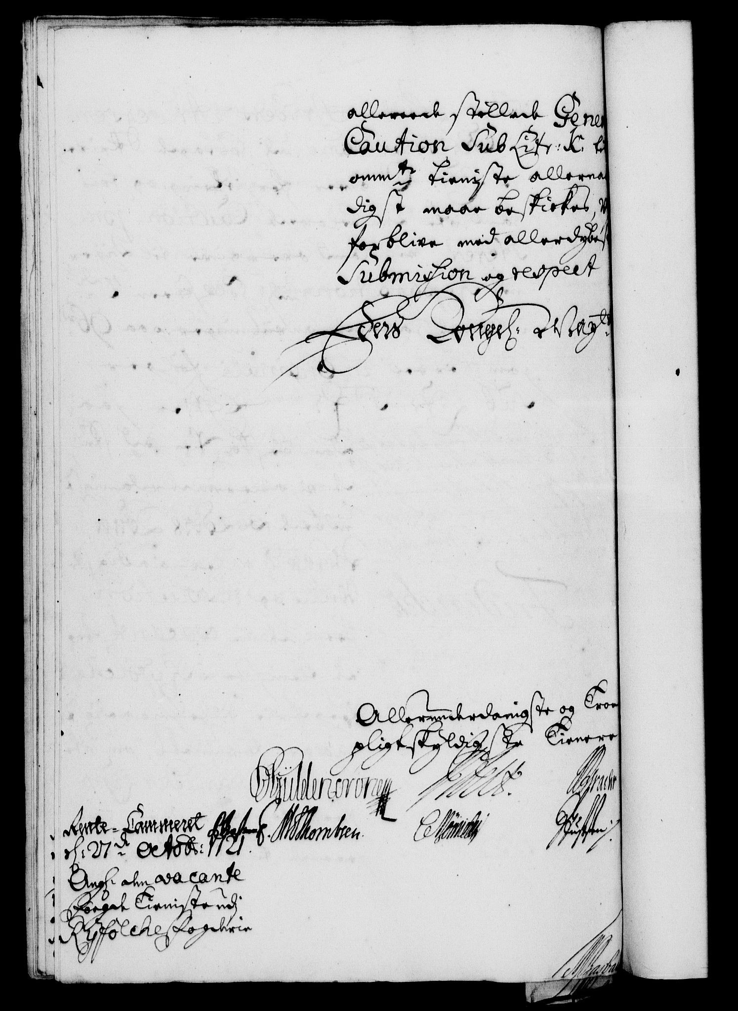 Rentekammeret, Kammerkanselliet, RA/EA-3111/G/Gf/Gfa/L0004: Norsk relasjons- og resolusjonsprotokoll (merket RK 52.4), 1721, p. 1351