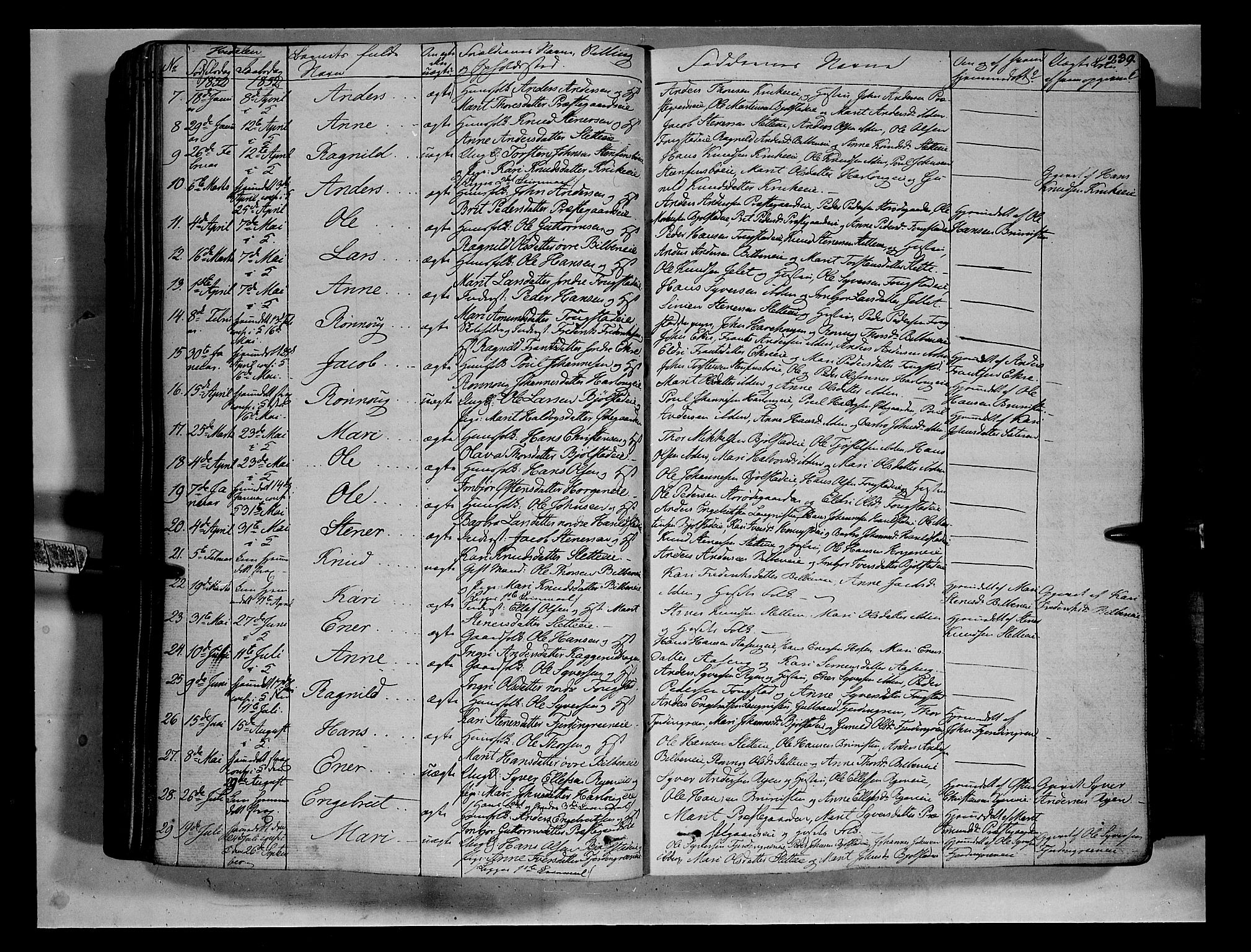 Vågå prestekontor, SAH/PREST-076/H/Ha/Haa/L0005: Parish register (official) no. 5 /2, 1842-1856, p. 239