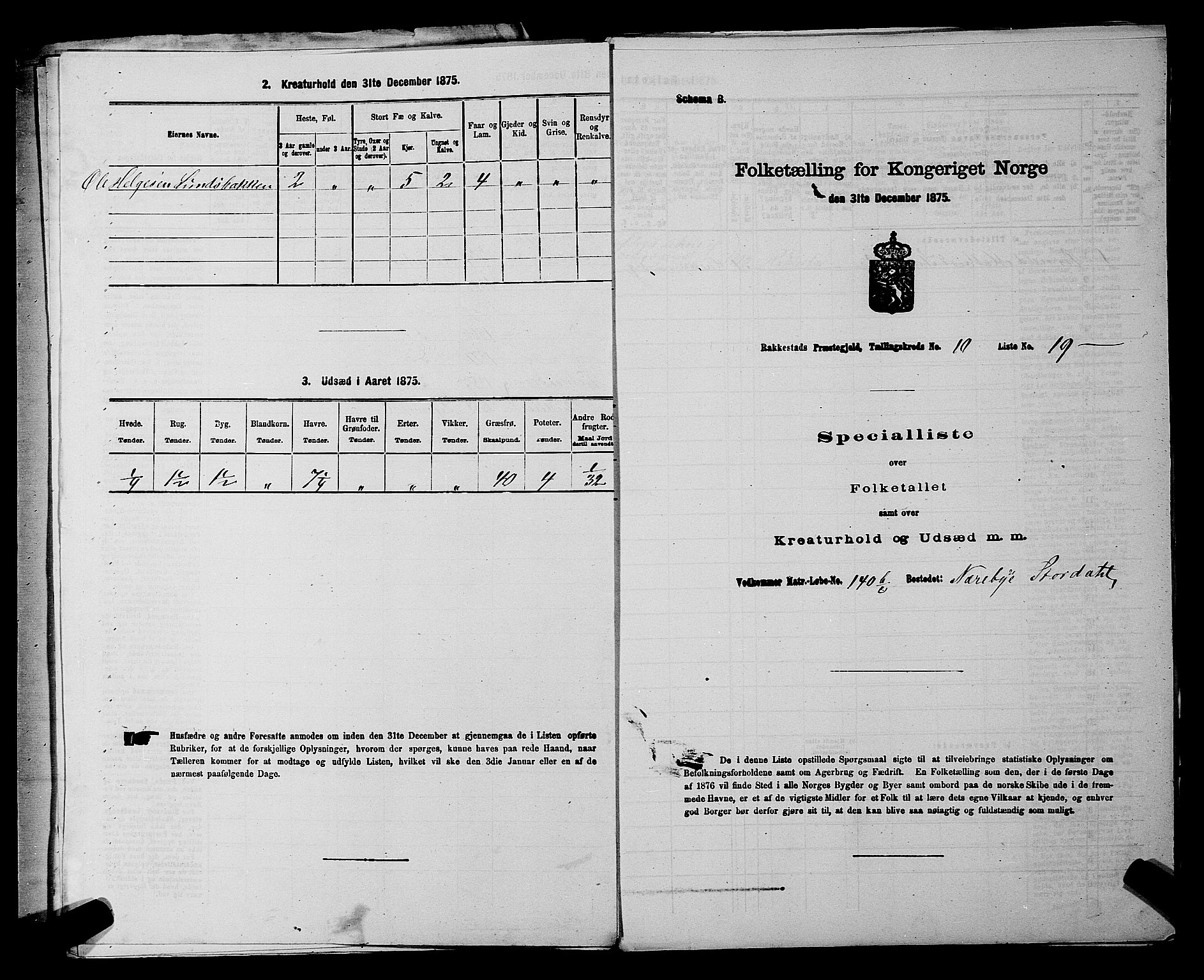 RA, 1875 census for 0128P Rakkestad, 1875, p. 1172