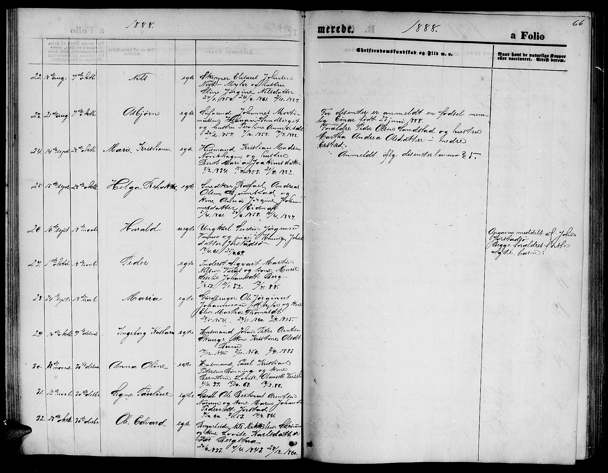 Ministerialprotokoller, klokkerbøker og fødselsregistre - Nord-Trøndelag, SAT/A-1458/722/L0225: Parish register (copy) no. 722C01, 1871-1888, p. 66