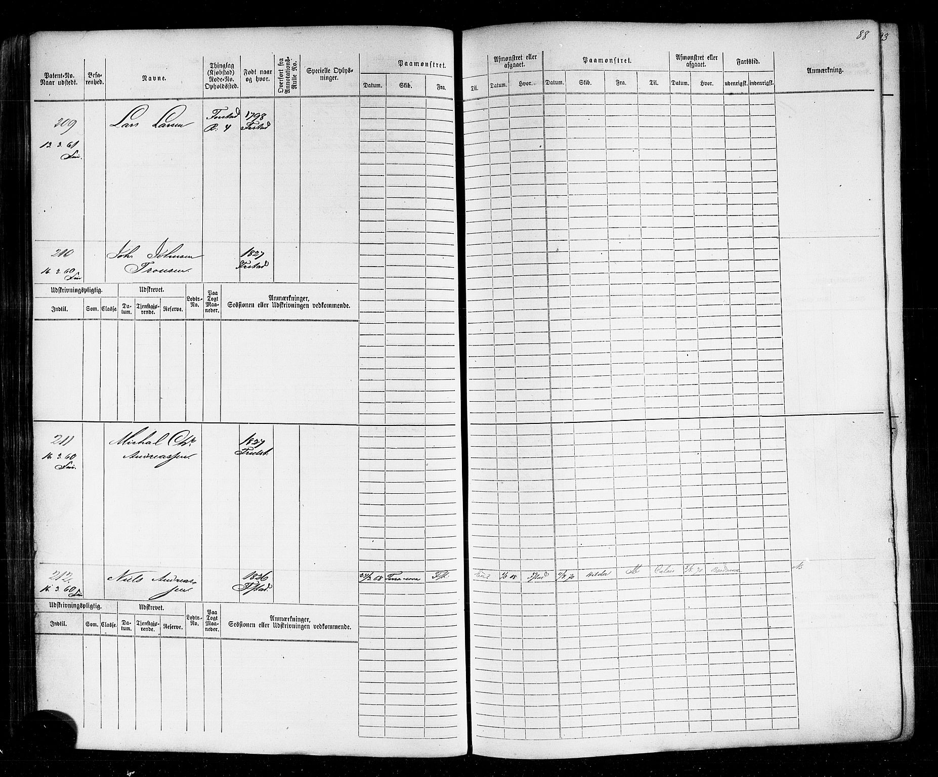 Fredrikstad mønstringskontor, AV/SAO-A-10569b/F/Fc/Fcb/L0003: Hovedrulle, 1863-1871, p. 90