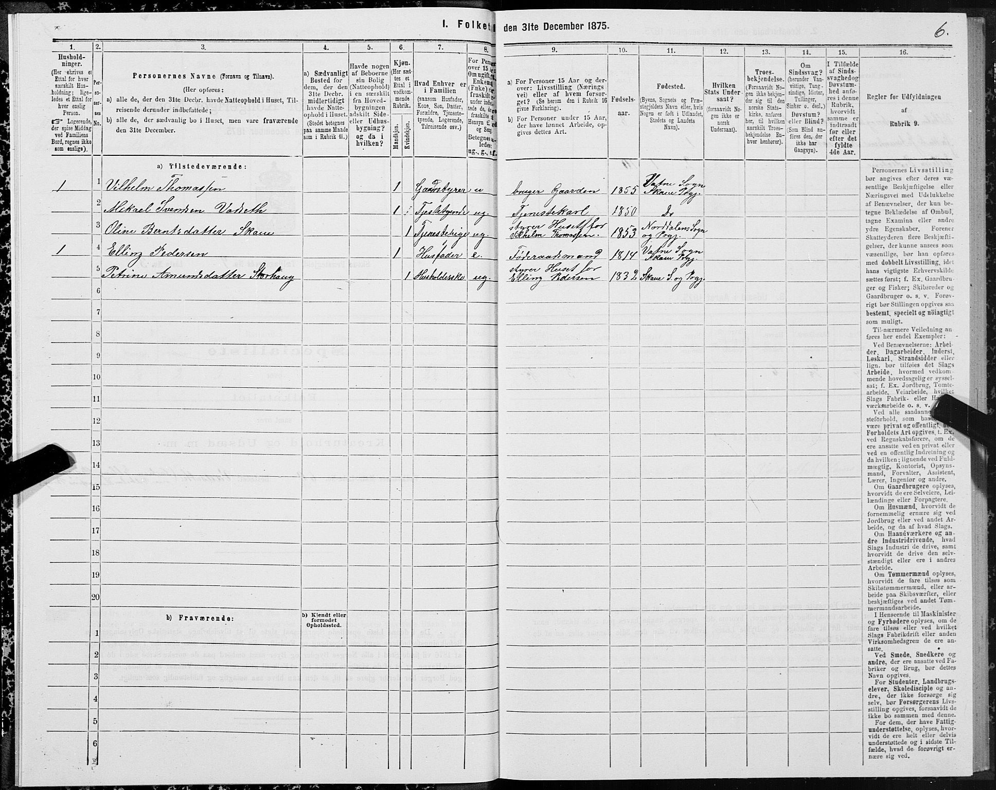 SAT, 1875 census for 1529P Skodje, 1875, p. 3006