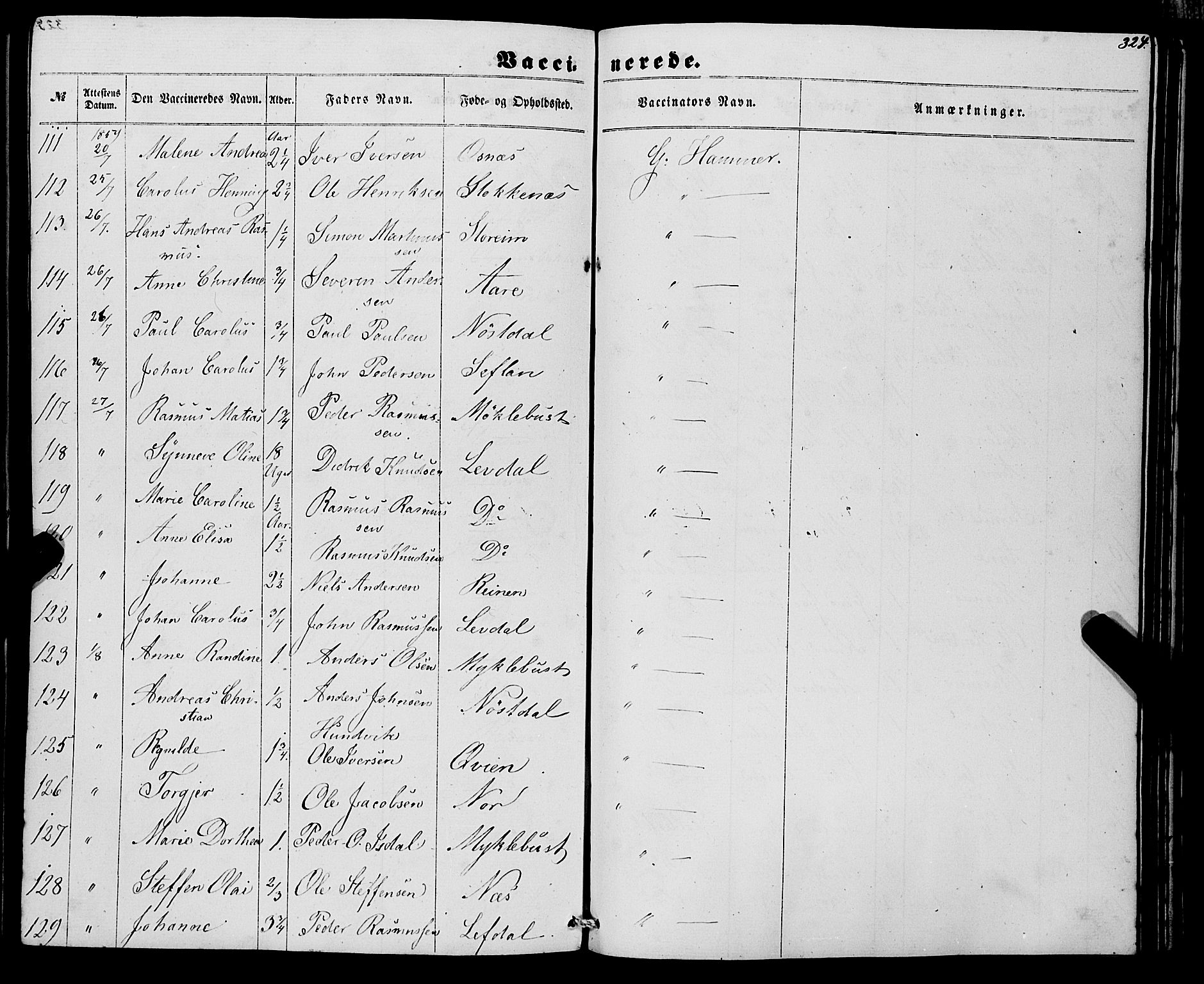 Eid sokneprestembete, AV/SAB-A-82301/H/Haa/Haaa/L0008: Parish register (official) no. A 8, 1858-1860, p. 324