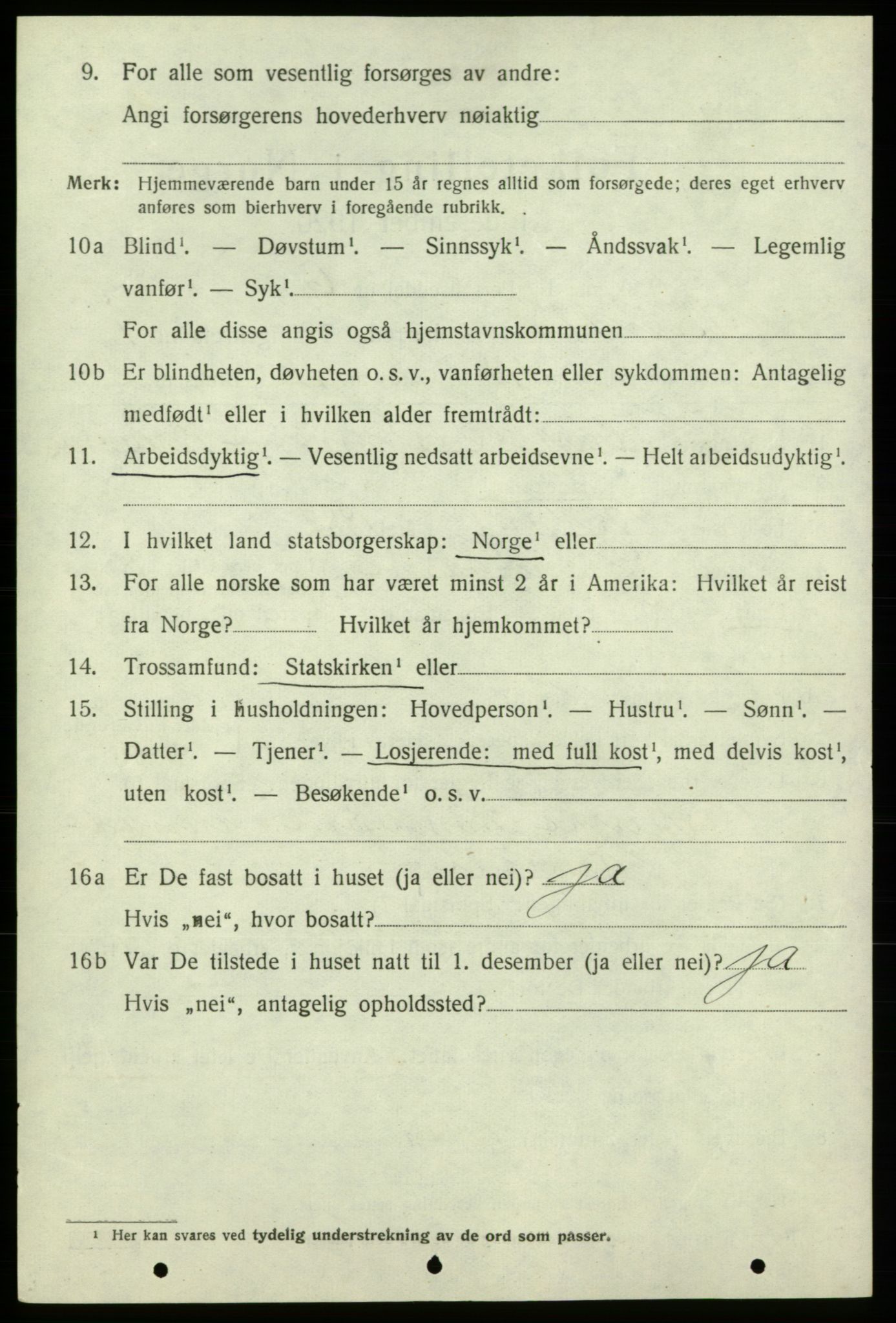 SAB, 1920 census for Strandebarm, 1920, p. 1857