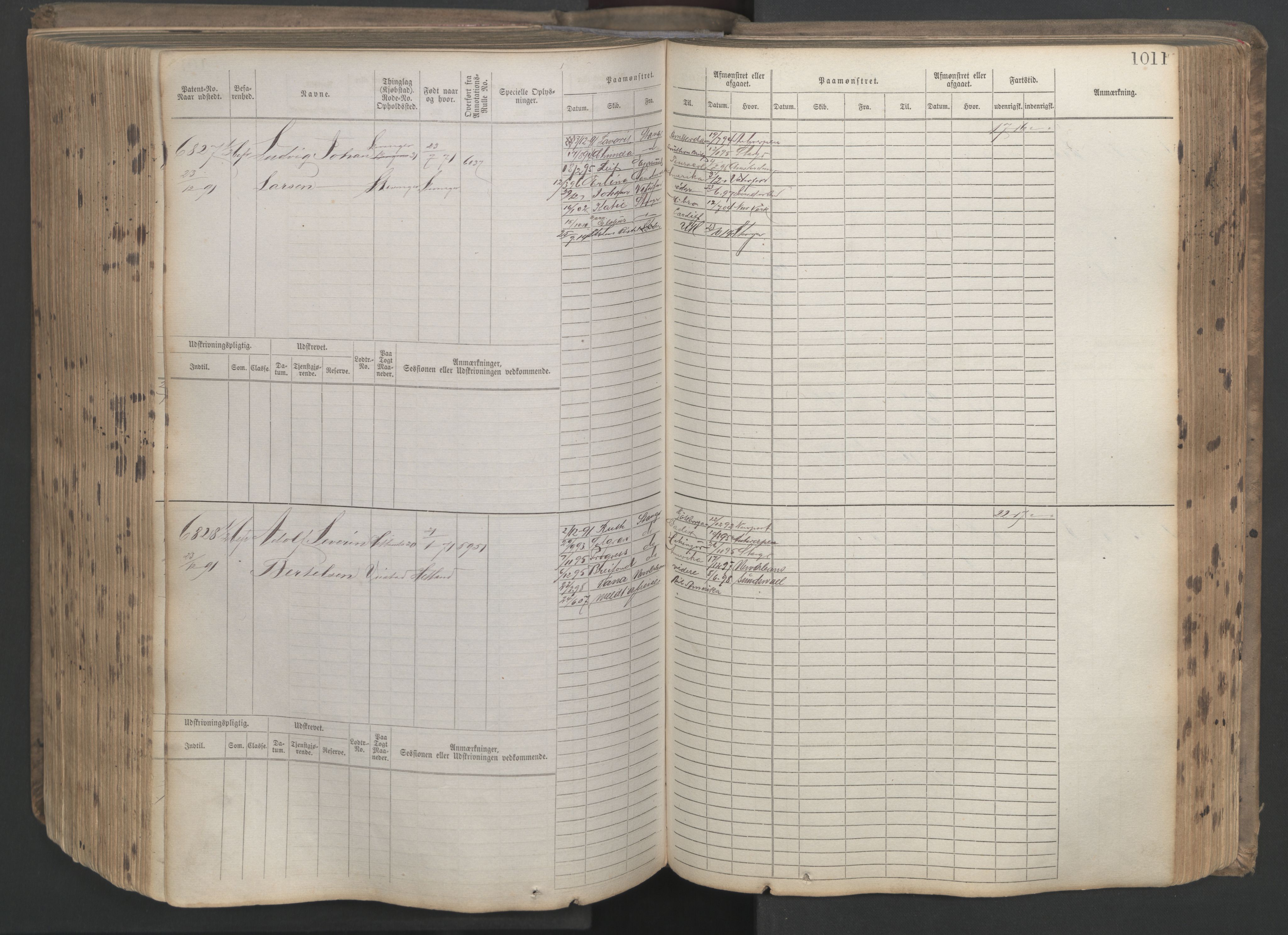 Stavanger sjømannskontor, AV/SAST-A-102006/F/Fb/Fbb/L0021: Sjøfartshovedrulle patnentnr. 6005-7204 (dublett), 1887, p. 416