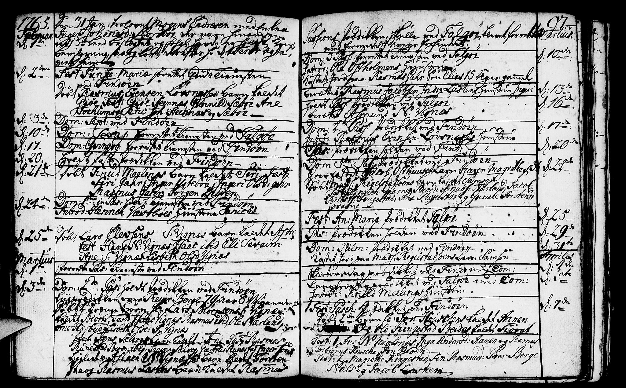 Finnøy sokneprestkontor, SAST/A-101825/H/Ha/Haa/L0004: Parish register (official) no. A 4, 1746-1772, p. 97