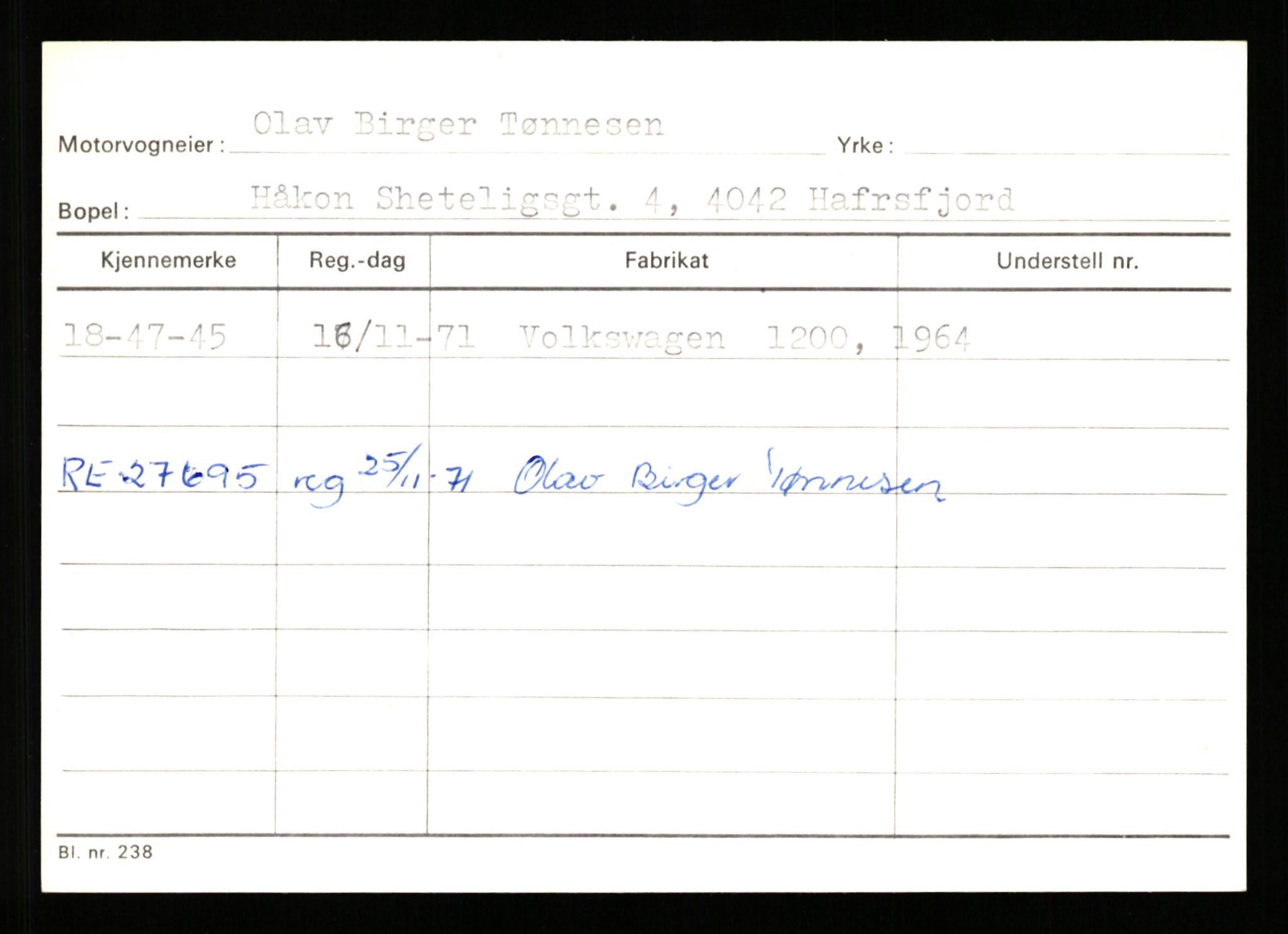 Stavanger trafikkstasjon, AV/SAST-A-101942/0/G/L0010: Registreringsnummer: 130000 - 239953, 1930-1971, p. 1939