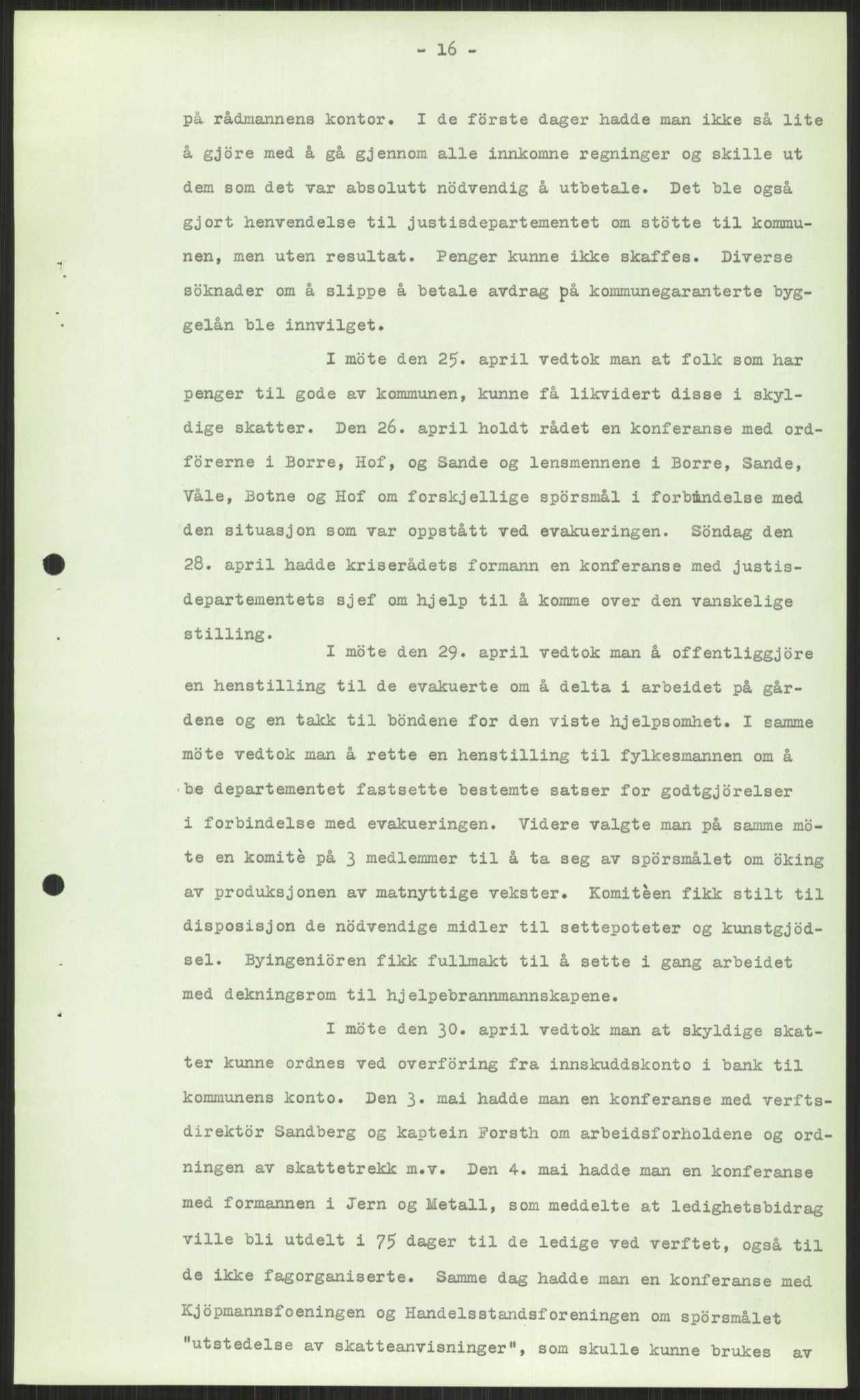 Forsvaret, Forsvarets krigshistoriske avdeling, AV/RA-RAFA-2017/Y/Ya/L0014: II-C-11-31 - Fylkesmenn.  Rapporter om krigsbegivenhetene 1940., 1940, p. 561