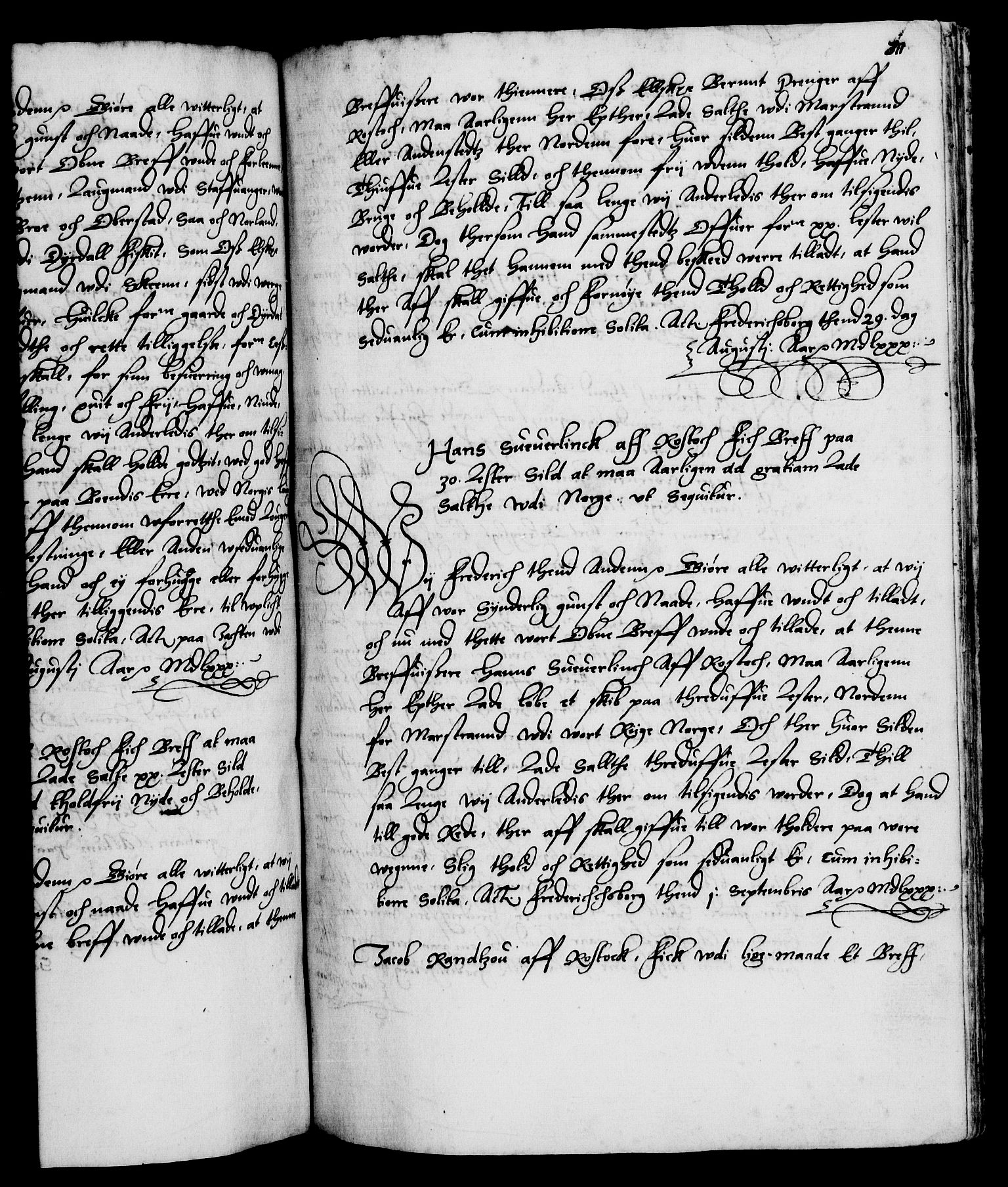 Danske Kanselli 1572-1799, AV/RA-EA-3023/F/Fc/Fca/Fcaa/L0001: Norske registre (mikrofilm), 1572-1588, p. 311a