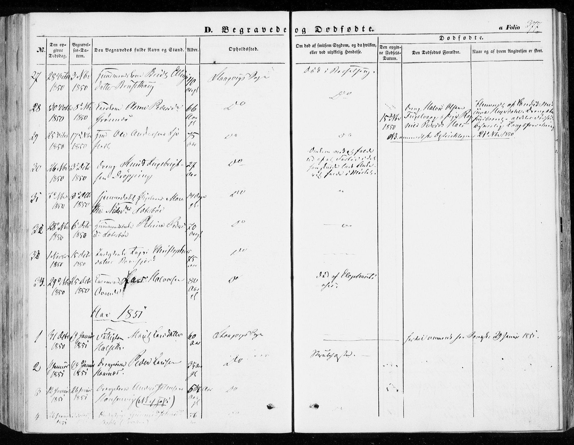 Ministerialprotokoller, klokkerbøker og fødselsregistre - Møre og Romsdal, AV/SAT-A-1454/592/L1026: Parish register (official) no. 592A04, 1849-1867, p. 377