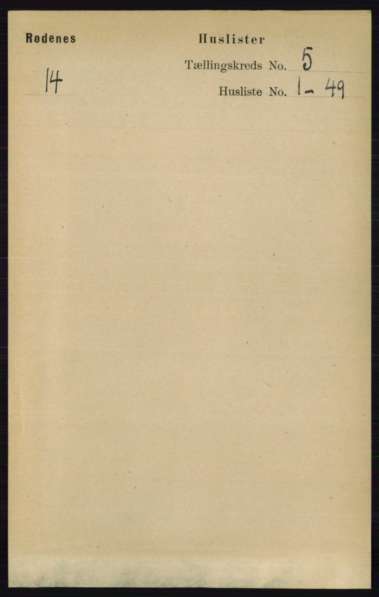 RA, 1891 census for 0120 Rødenes, 1891, p. 2041