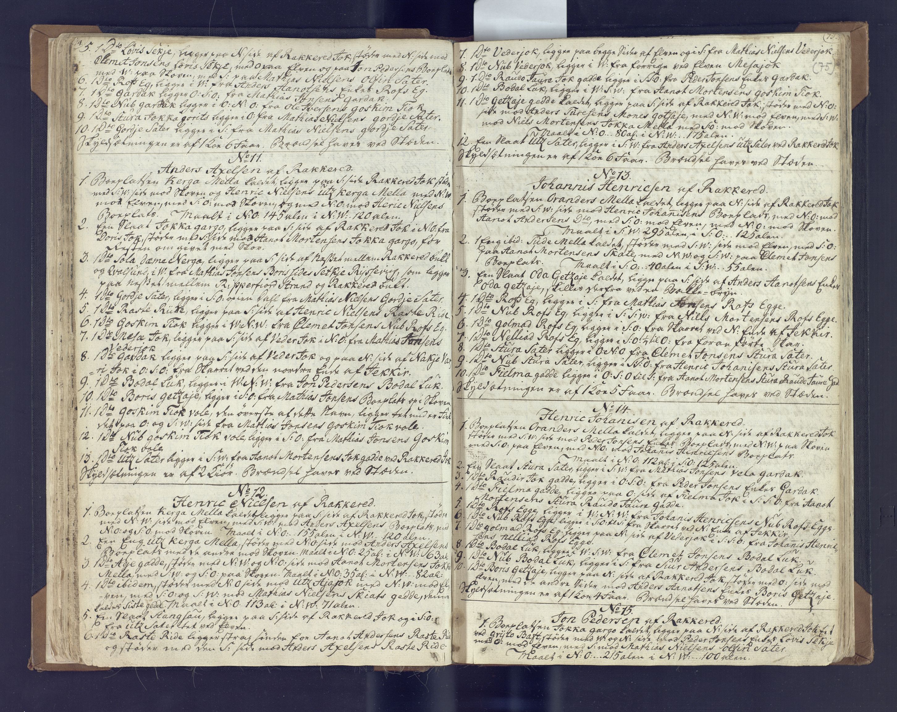 Fylkesmannen i Finnmark, SATØ/S-1120/1Coa/L2882: Landmålerprotokoll (i nærmagasinet/skannet), 1776-1845, p. 41