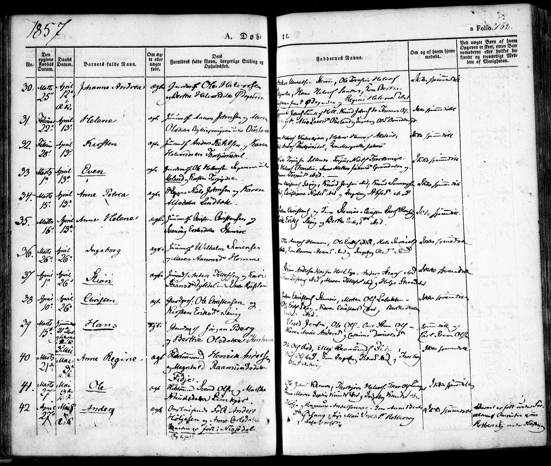 Søndeled sokneprestkontor, AV/SAK-1111-0038/F/Fa/L0002: Parish register (official) no. A 2, 1839-1860, p. 152