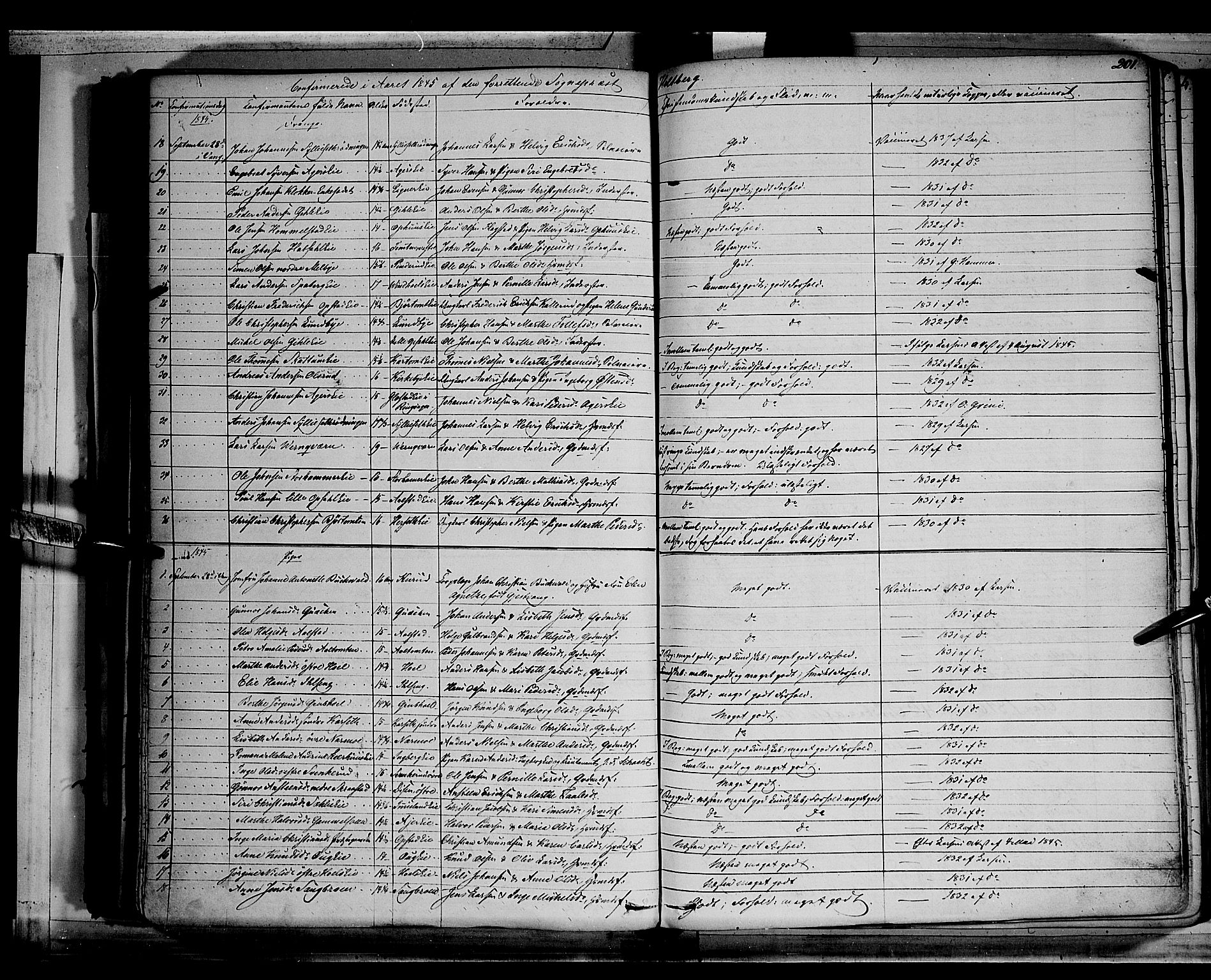 Vang prestekontor, Hedmark, SAH/PREST-008/H/Ha/Haa/L0010: Parish register (official) no. 10, 1841-1855, p. 201
