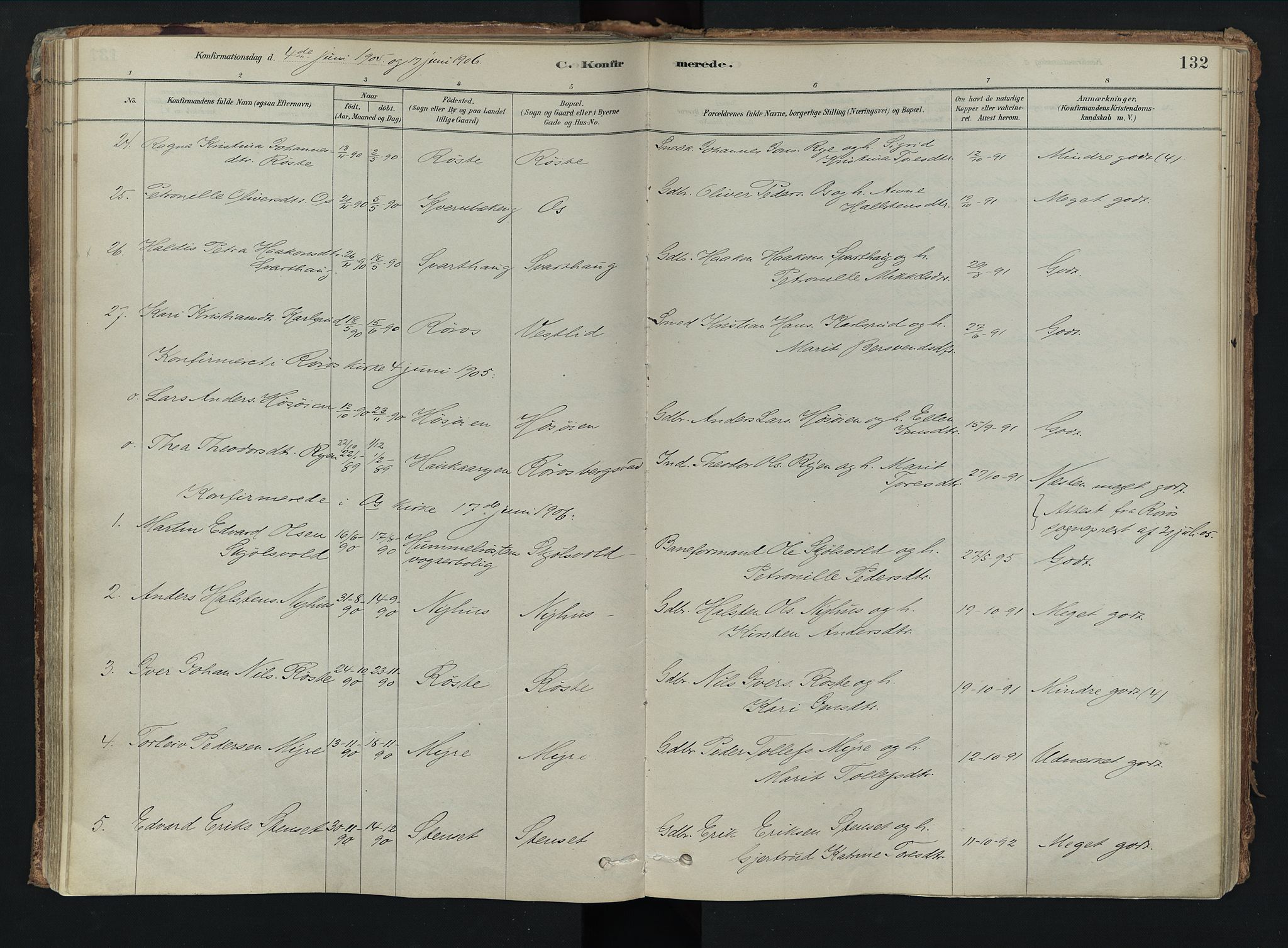 Tolga prestekontor, SAH/PREST-062/K/L0008: Parish register (official) no. 8, 1877-1910, p. 132