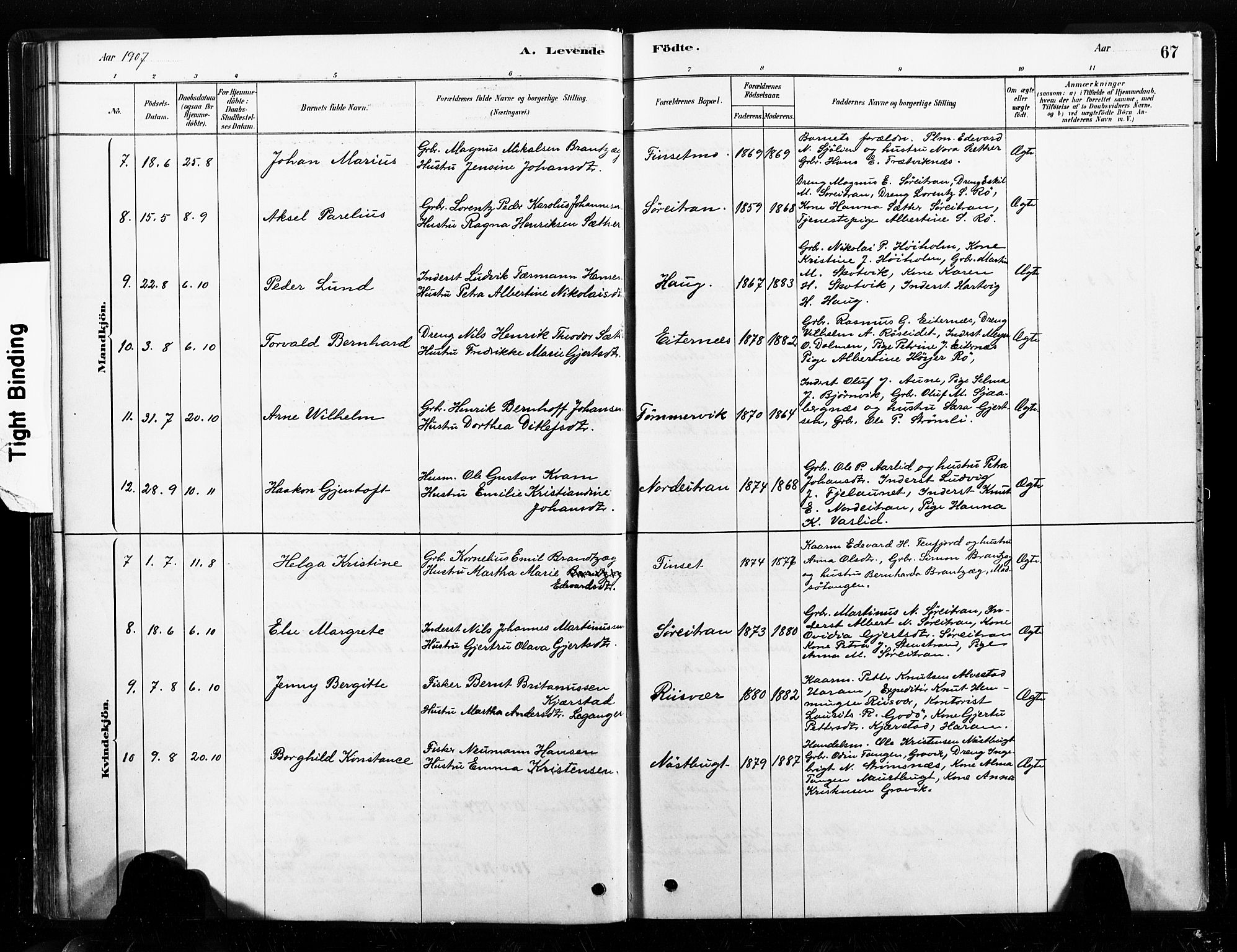 Ministerialprotokoller, klokkerbøker og fødselsregistre - Nord-Trøndelag, SAT/A-1458/789/L0705: Parish register (official) no. 789A01, 1878-1910, p. 67