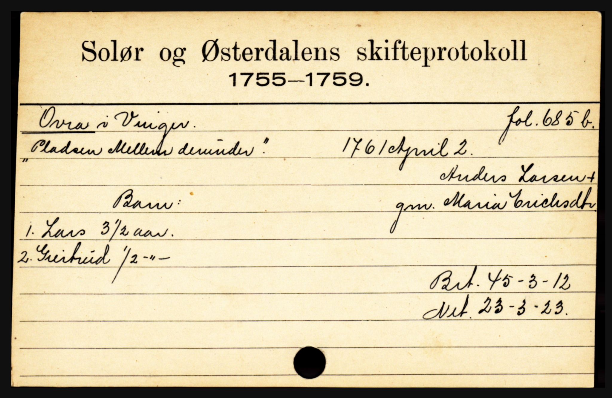 Solør og Østerdalen sorenskriveri, SAH/TING-024/J, 1716-1774, p. 4577