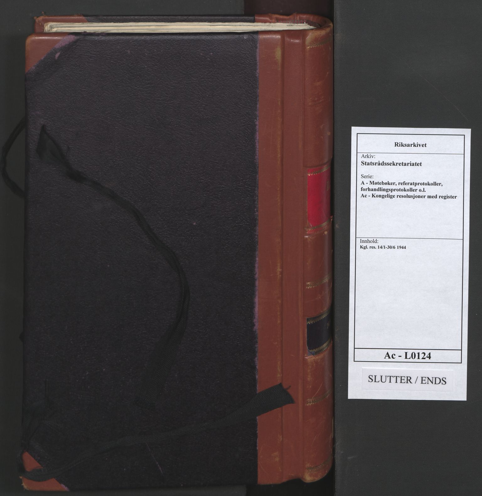 Statsrådssekretariatet, AV/RA-S-1001/A/Ac/L0124: Kgl. res. 14/1-30/6, 1944, p. 452