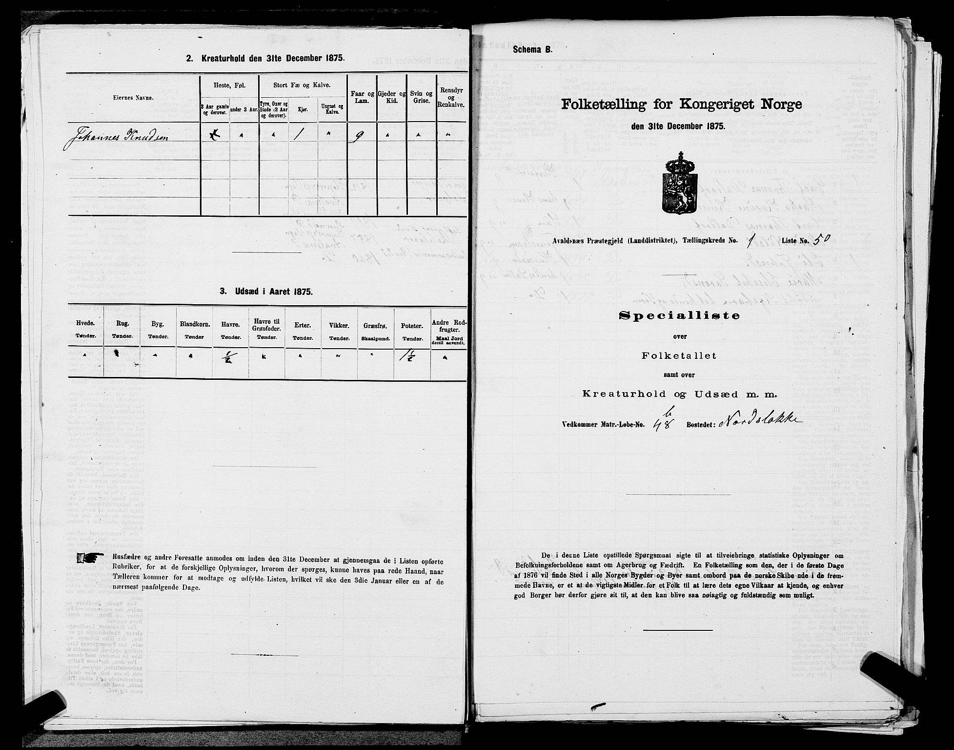 SAST, 1875 census for 1147L Avaldsnes/Avaldsnes og Kopervik, 1875, p. 169