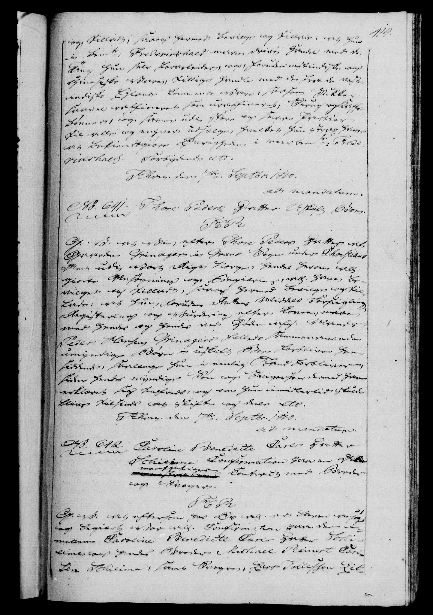 Danske Kanselli 1800-1814, AV/RA-EA-3024/H/Hf/Hfb/Hfba/L0004: Registranter, 1808-1810, p. 414a