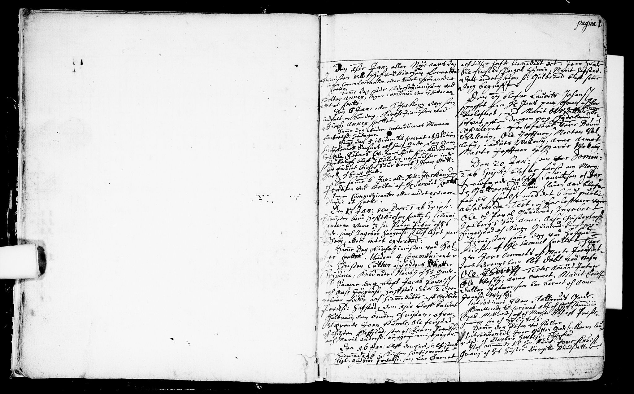 Nannestad prestekontor Kirkebøker, SAO/A-10414a/F/Fa/L0001: Parish register (official) no. I 1, 1689-1702, p. 0-1
