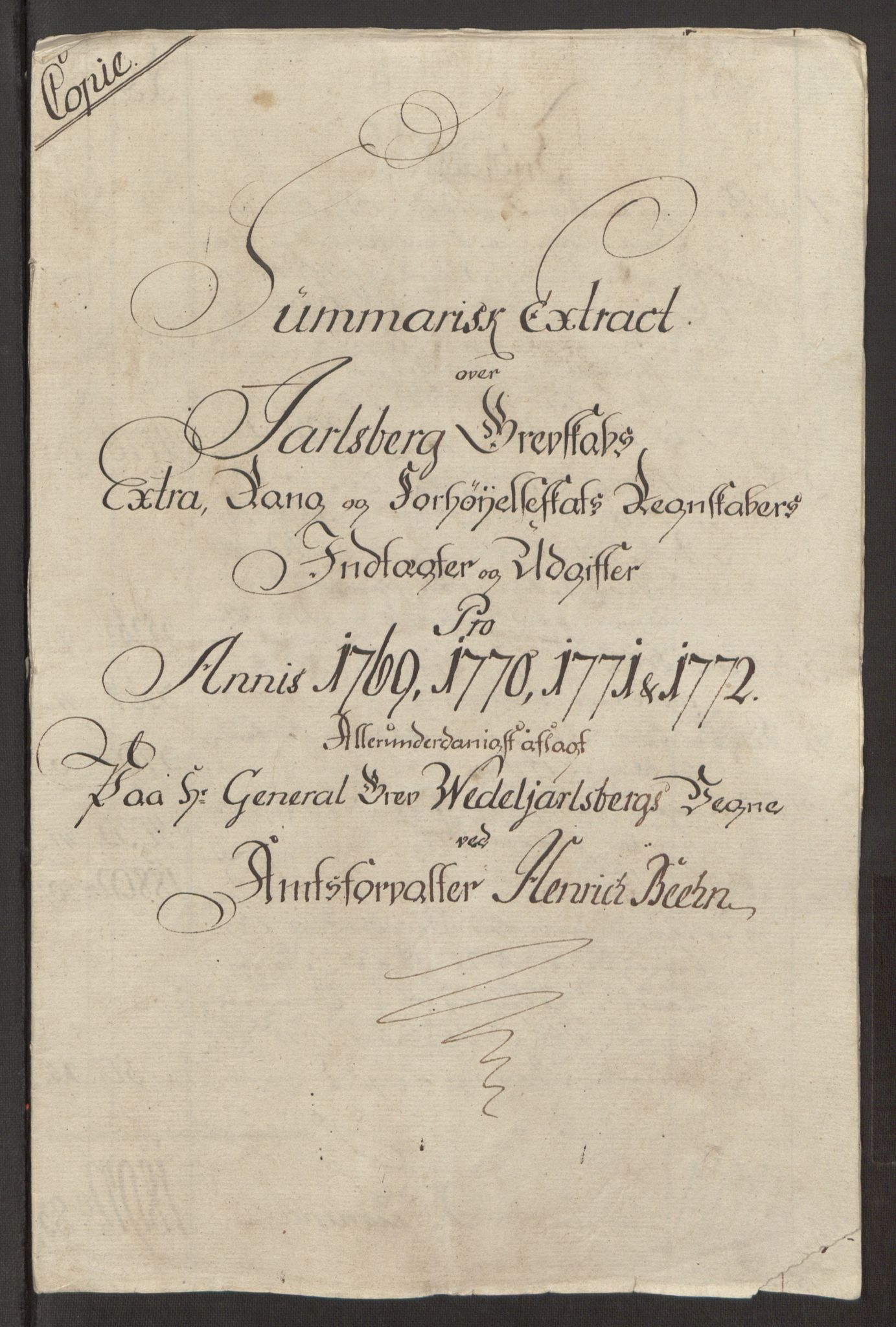 Rentekammeret inntil 1814, Reviderte regnskaper, Fogderegnskap, RA/EA-4092/R32/L1960: Ekstraskatten Jarlsberg grevskap, 1762-1772, p. 231