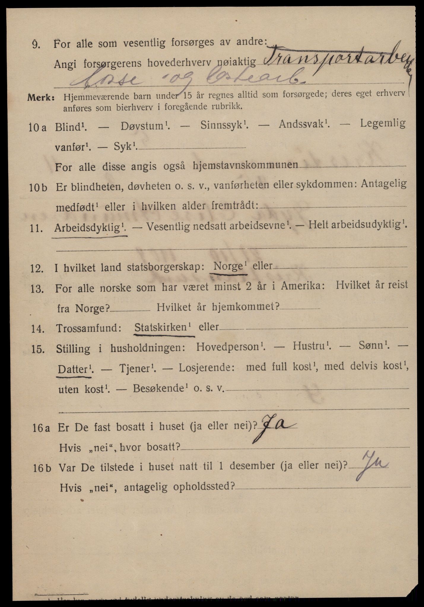 SAT, 1920 census for Kristiansund, 1920, p. 25266