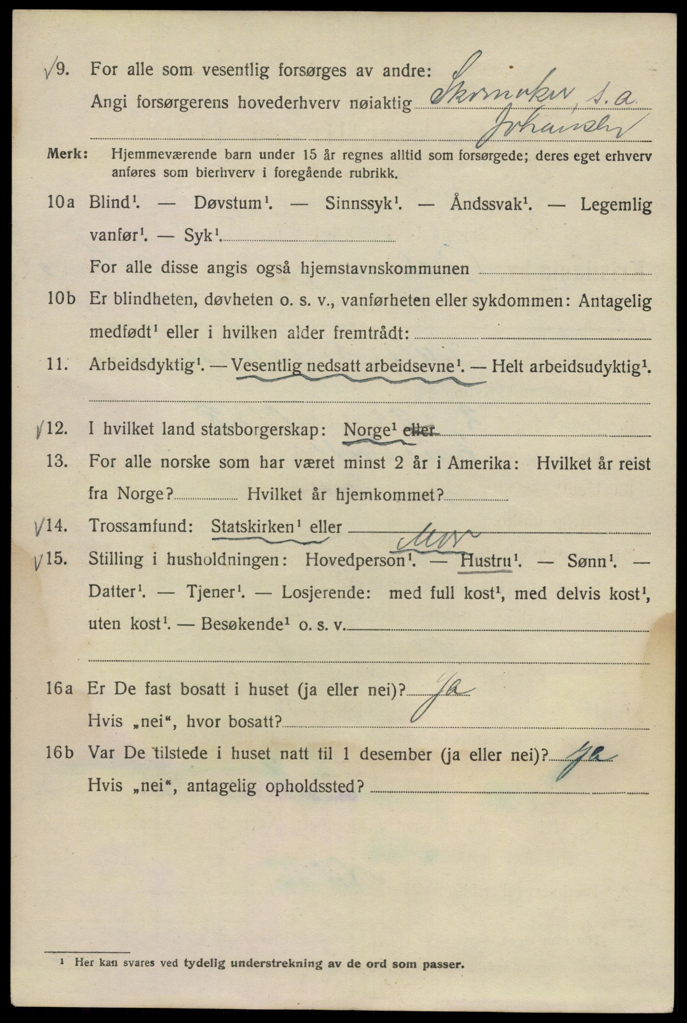 SAO, 1920 census for Kristiania, 1920, p. 206870