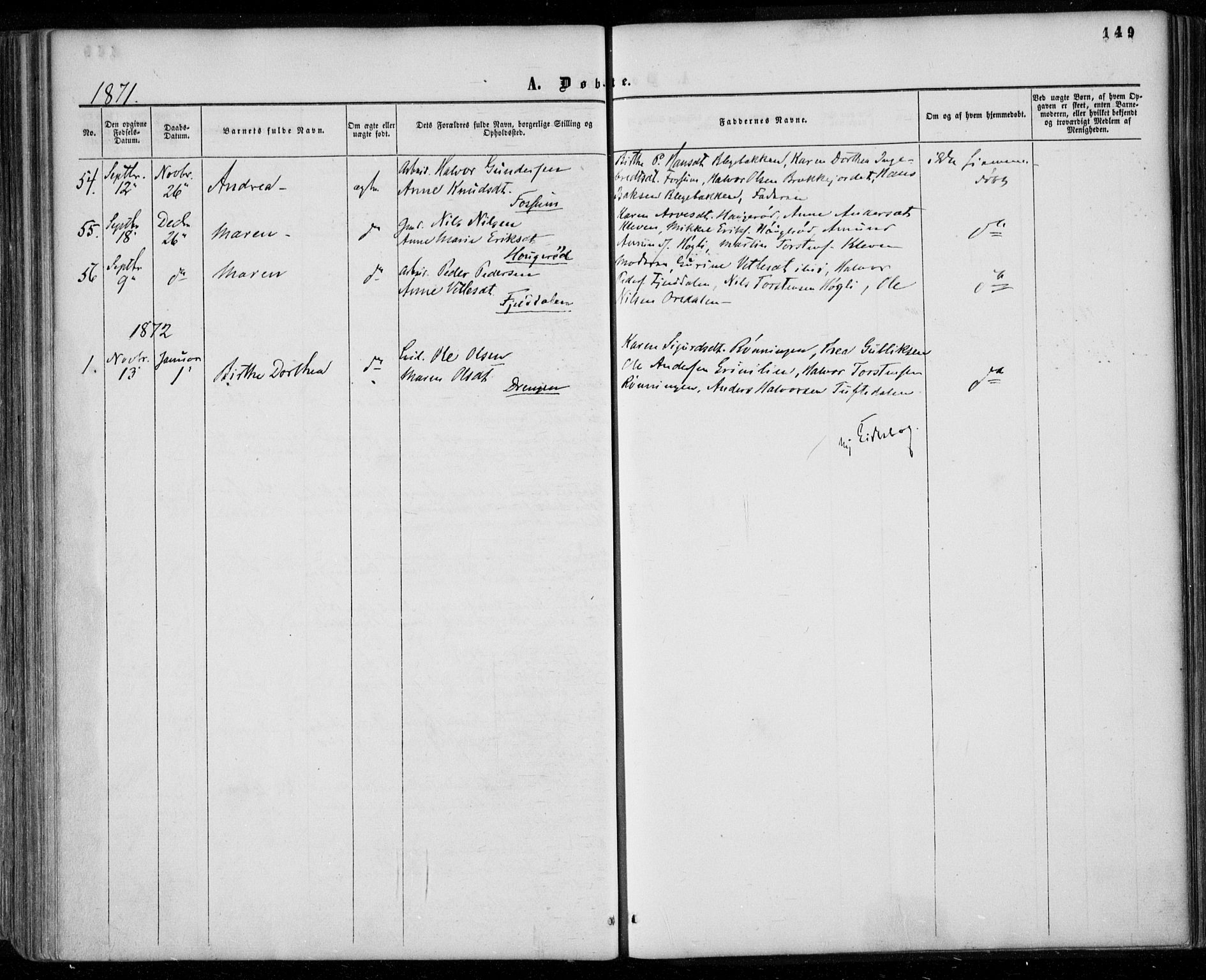 Gjerpen kirkebøker, AV/SAKO-A-265/F/Fa/L0008a: Parish register (official) no. I 8A, 1857-1871, p. 149