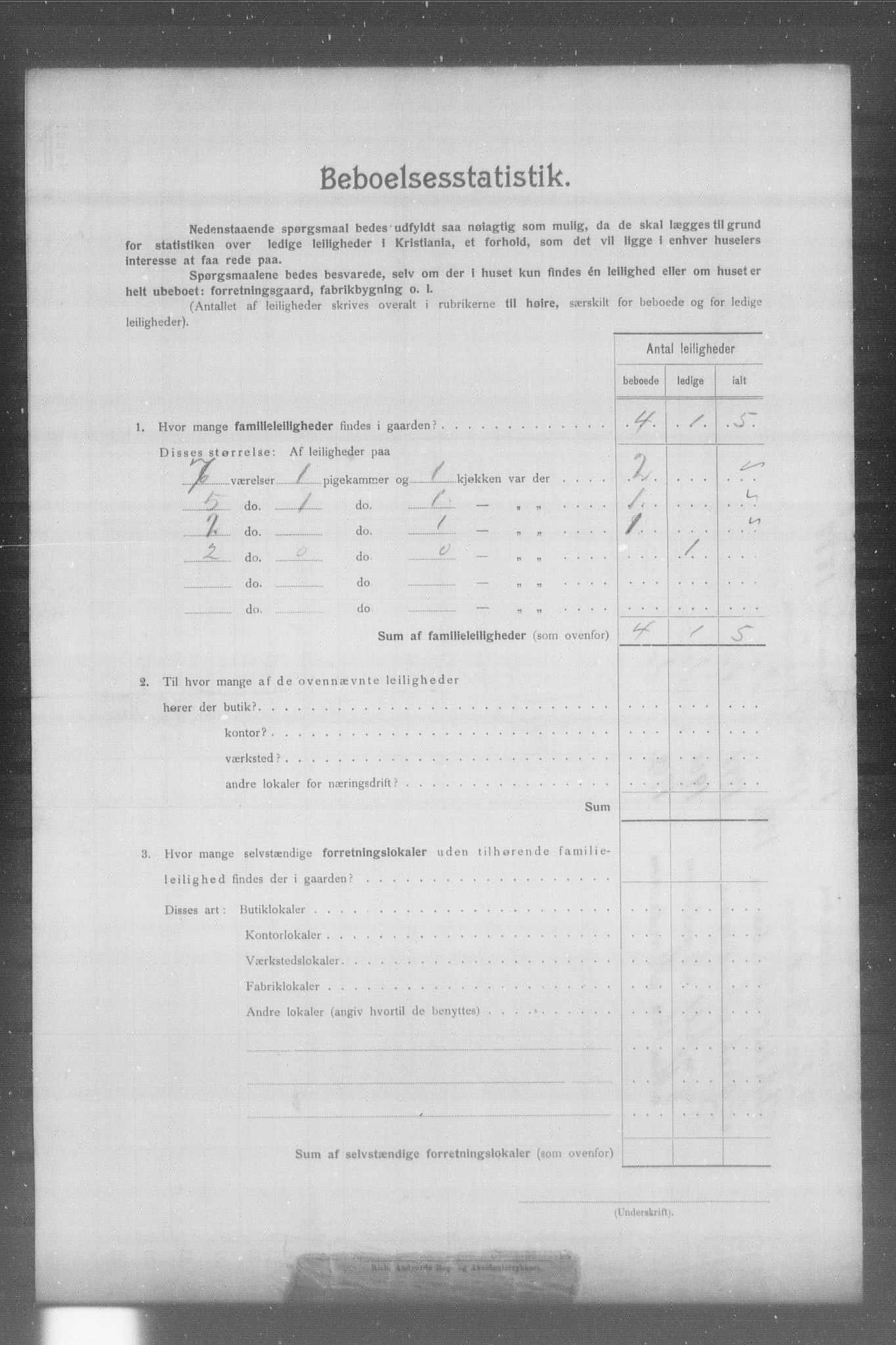 OBA, Municipal Census 1904 for Kristiania, 1904, p. 23071