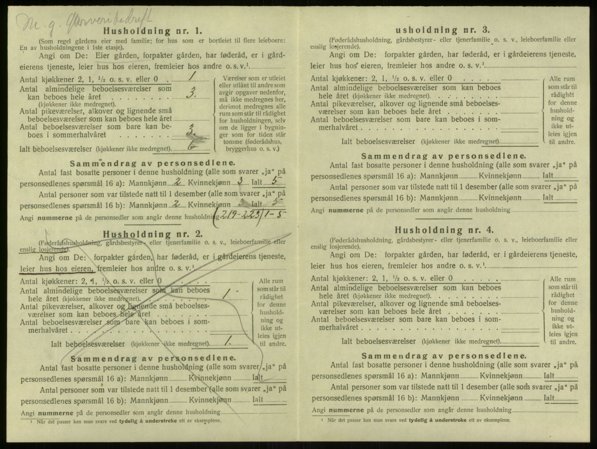 SAB, 1920 census for Alversund, 1920, p. 860