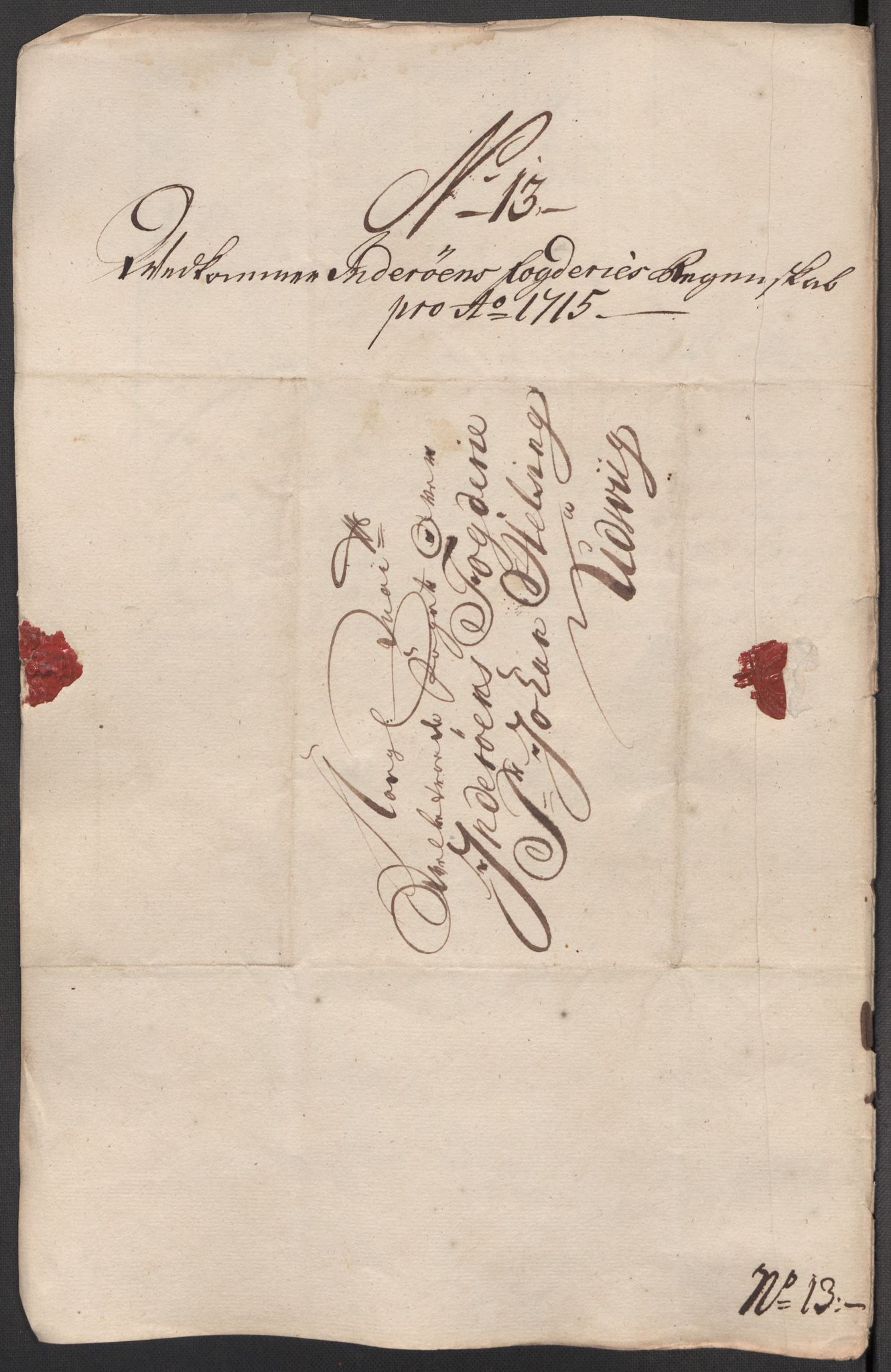 Rentekammeret inntil 1814, Reviderte regnskaper, Fogderegnskap, AV/RA-EA-4092/R63/L4323: Fogderegnskap Inderøy, 1715, p. 209