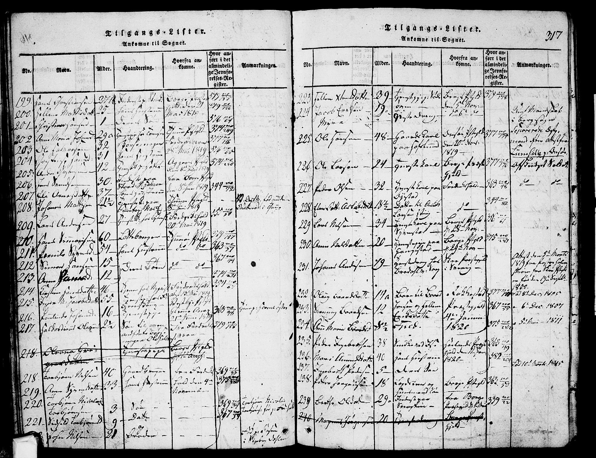 Skjeberg prestekontor Kirkebøker, SAO/A-10923/G/Ga/L0001: Parish register (copy) no. I 1, 1815-1830, p. 317