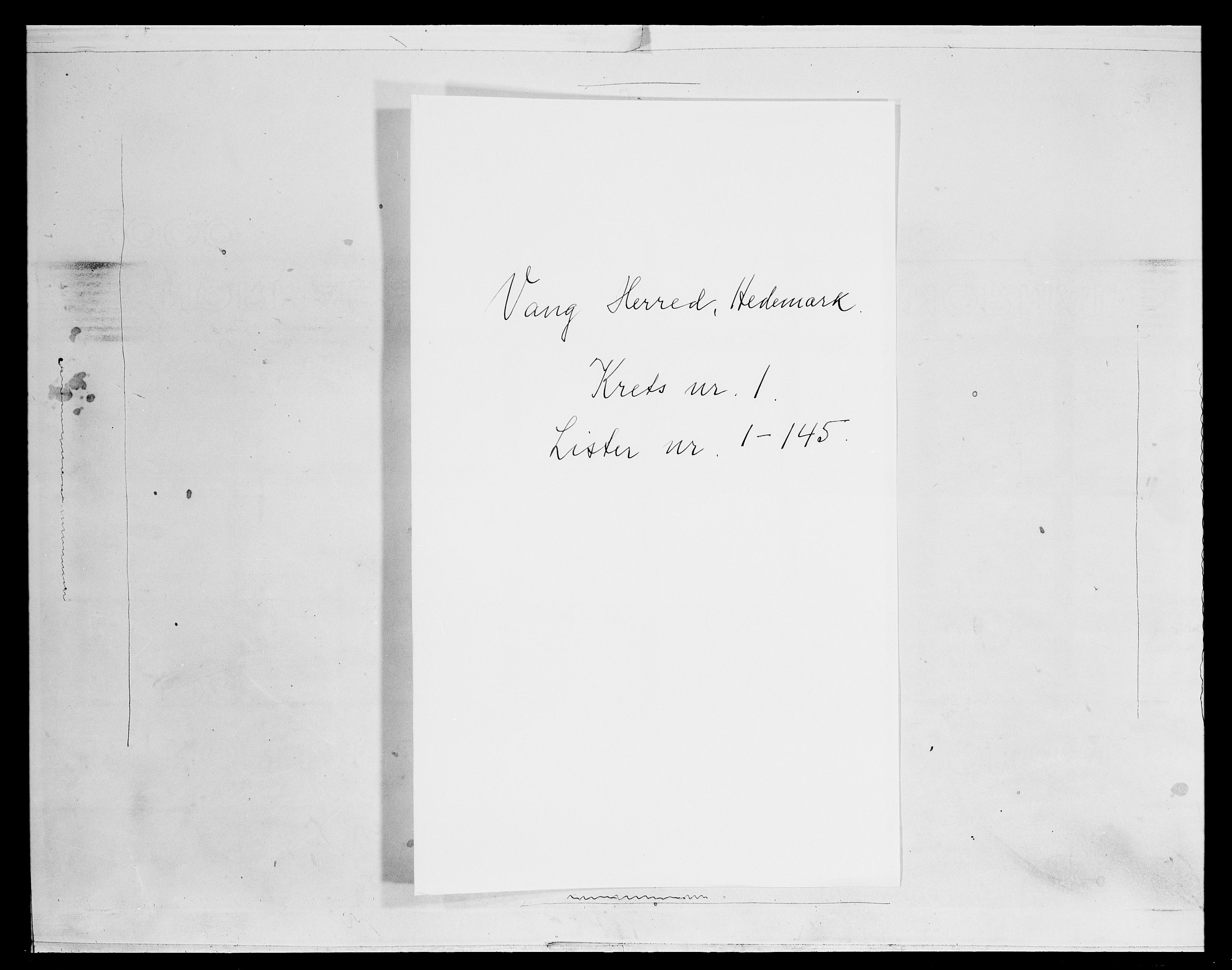 SAH, 1875 census for 0414L Vang/Vang og Furnes, 1875, p. 156