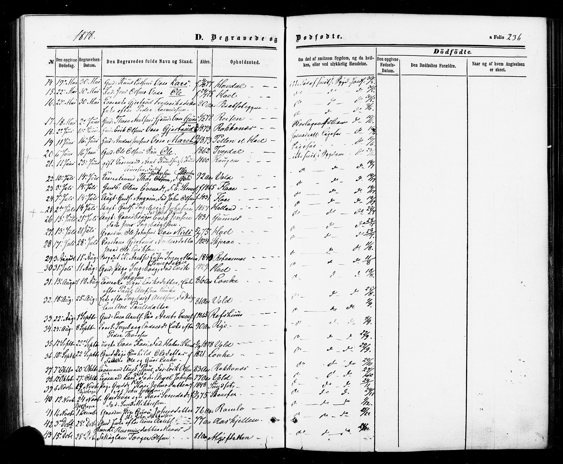 Ministerialprotokoller, klokkerbøker og fødselsregistre - Sør-Trøndelag, SAT/A-1456/674/L0870: Parish register (official) no. 674A02, 1861-1879, p. 236