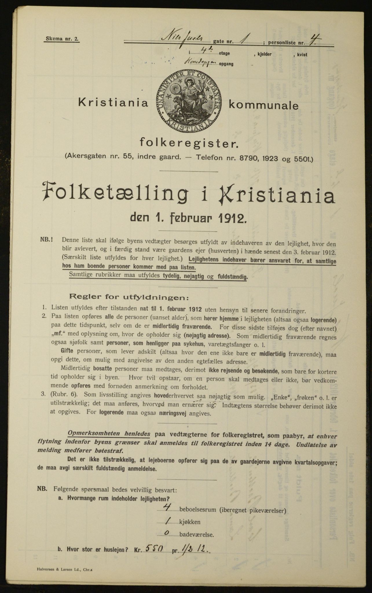 OBA, Municipal Census 1912 for Kristiania, 1912, p. 70729