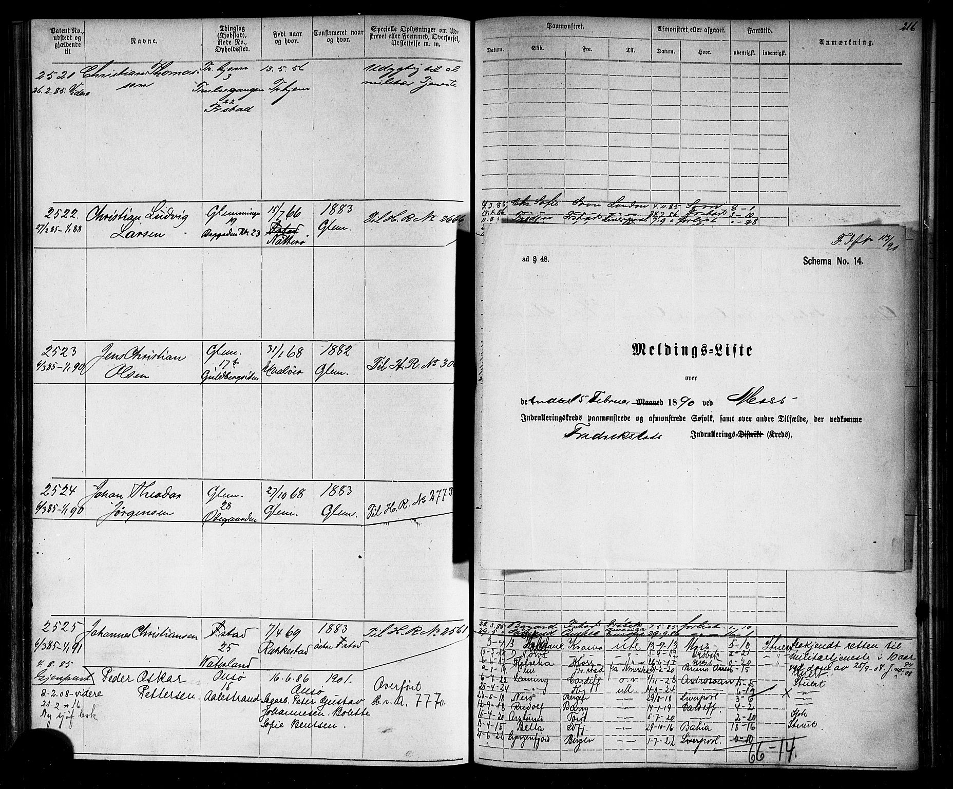 Fredrikstad mønstringskontor, AV/SAO-A-10569b/F/Fc/Fca/L0004: Annotasjonsrulle, 1885-1893, p. 221