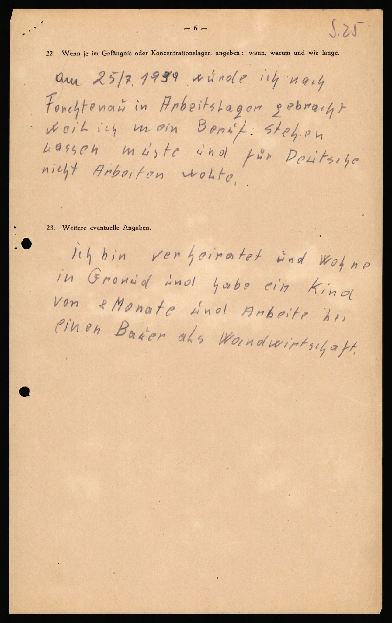 Forsvaret, Forsvarets overkommando II, AV/RA-RAFA-3915/D/Db/L0040: CI Questionaires. Tyske okkupasjonsstyrker i Norge. Østerrikere., 1945-1946, p. 173