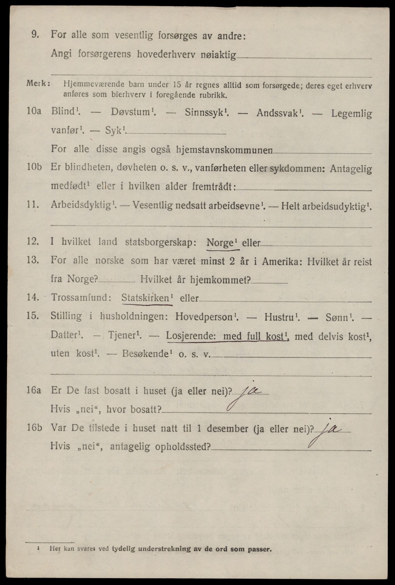 SAST, 1920 census for Vats, 1920, p. 1086