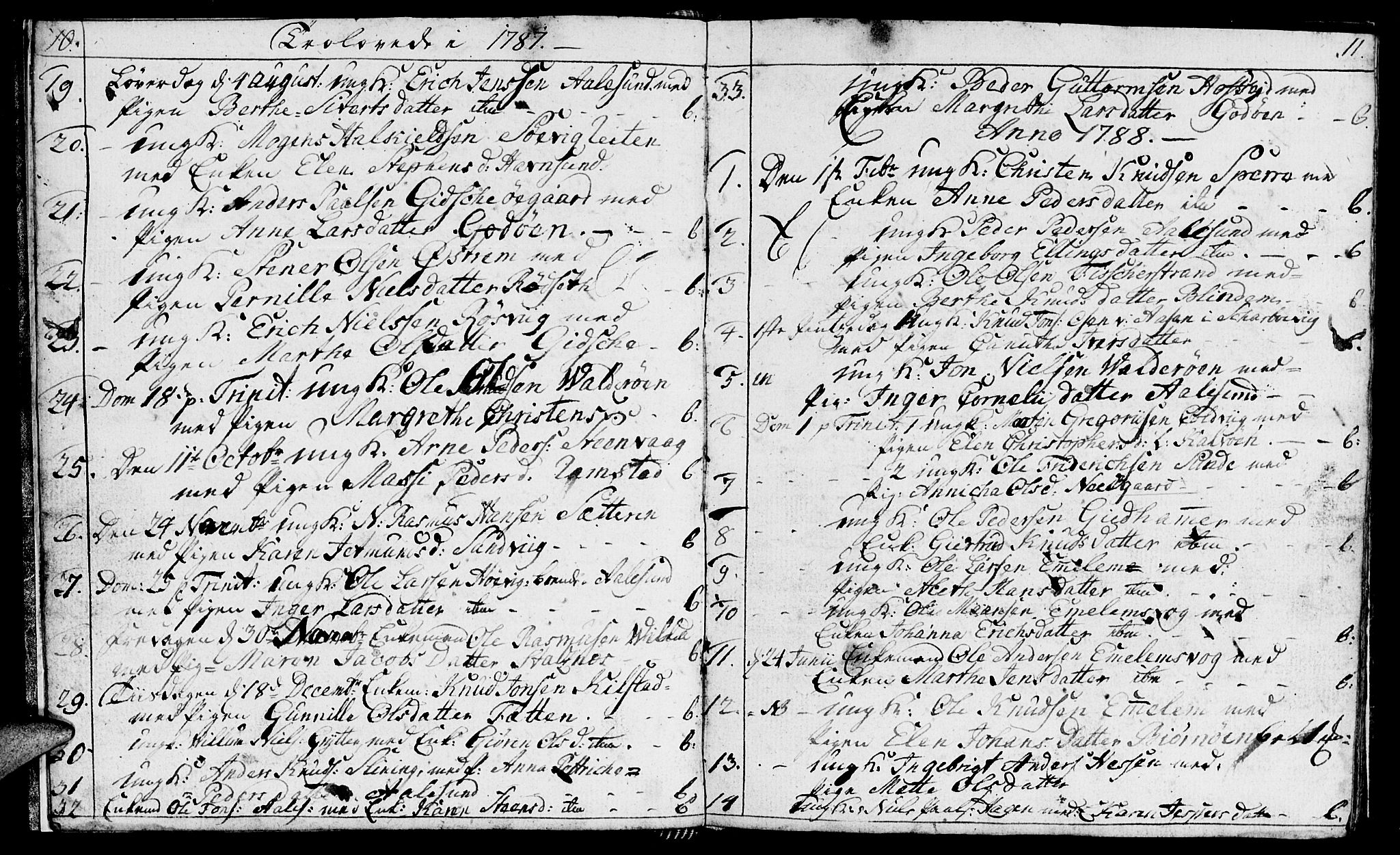 Ministerialprotokoller, klokkerbøker og fødselsregistre - Møre og Romsdal, AV/SAT-A-1454/528/L0421: Parish register (copy) no. 528C02, 1785-1800, p. 10-11