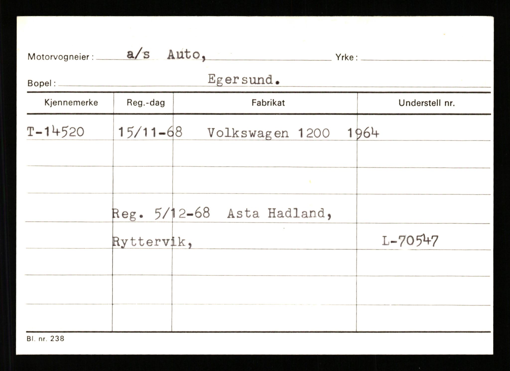 Stavanger trafikkstasjon, AV/SAST-A-101942/0/G/L0003: Registreringsnummer: 10466 - 15496, 1930-1971, p. 2708