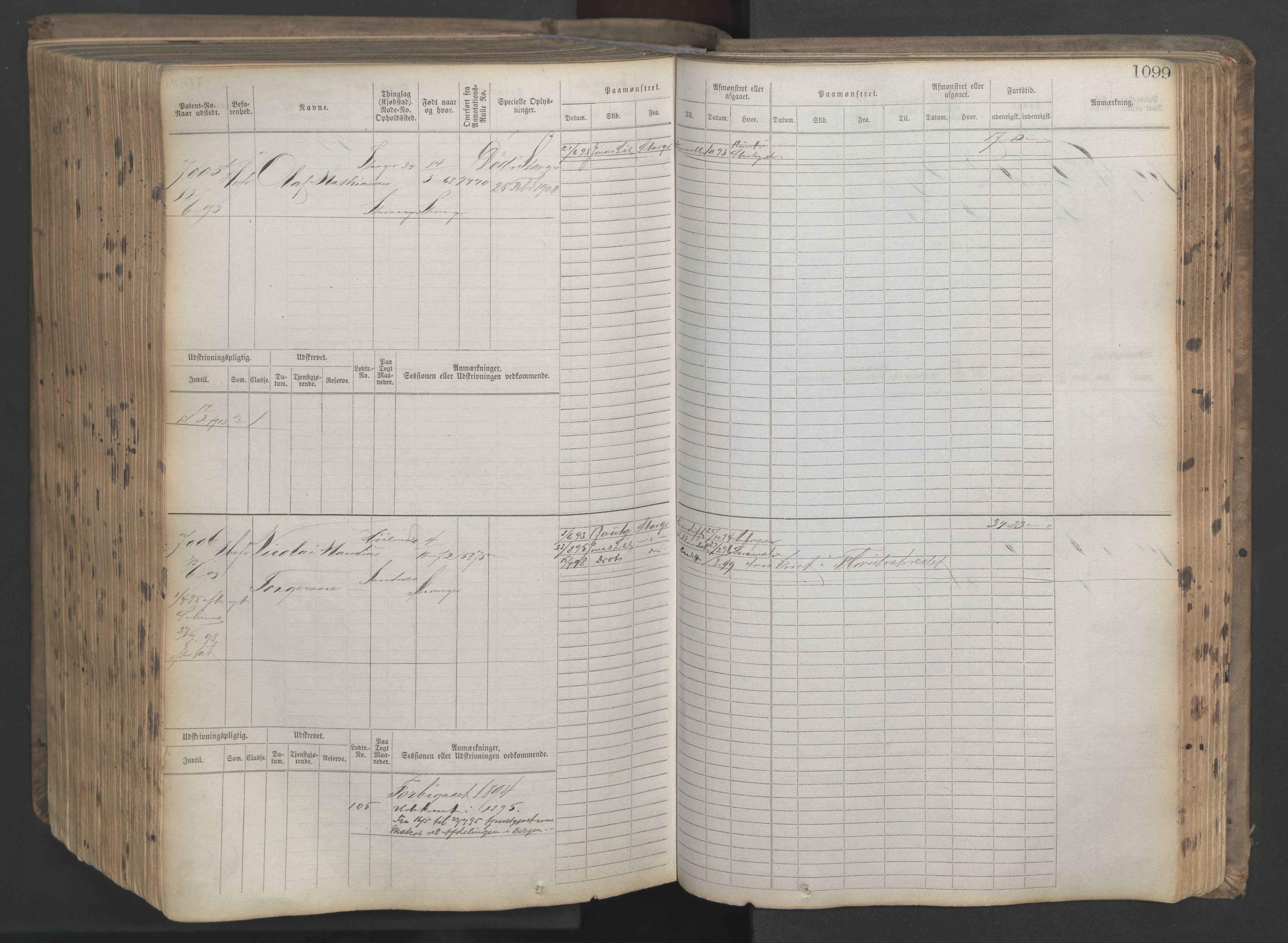 Stavanger sjømannskontor, AV/SAST-A-102006/F/Fb/Fbb/L0021: Sjøfartshovedrulle patnentnr. 6005-7204 (dublett), 1887, p. 505