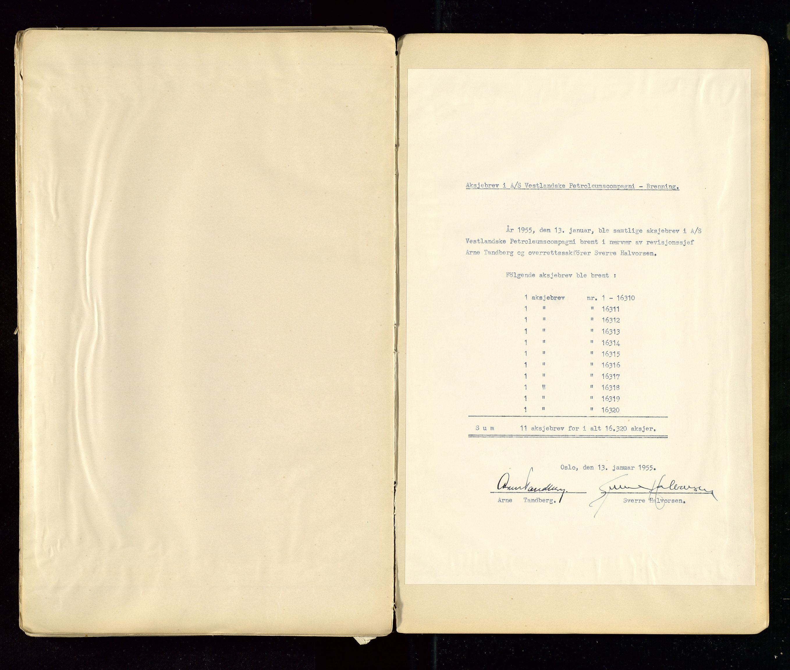 PA 1533 - A/S Vestlandske Petroleumscompani, AV/SAST-A-101953/A/Aa/L0001/0001: Generalforsamlinger og styreprotokoller / Styre- og generalforsamlingsprotokoll, 1890-1953, p. 147