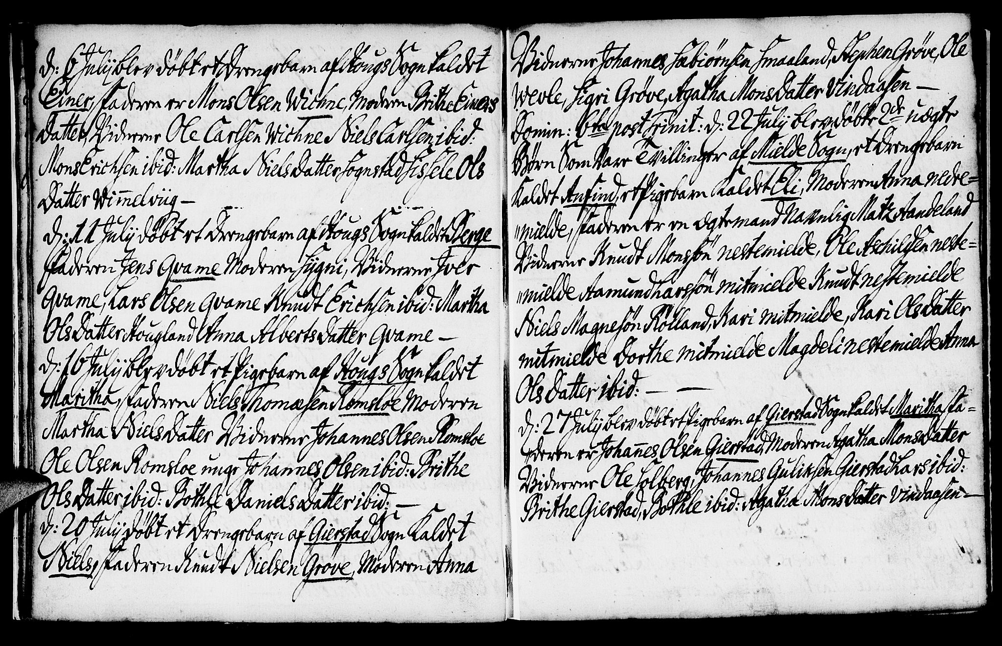 Haus sokneprestembete, SAB/A-75601/H/Haa: Parish register (official) no. A 8, 1754-1769, p. 11