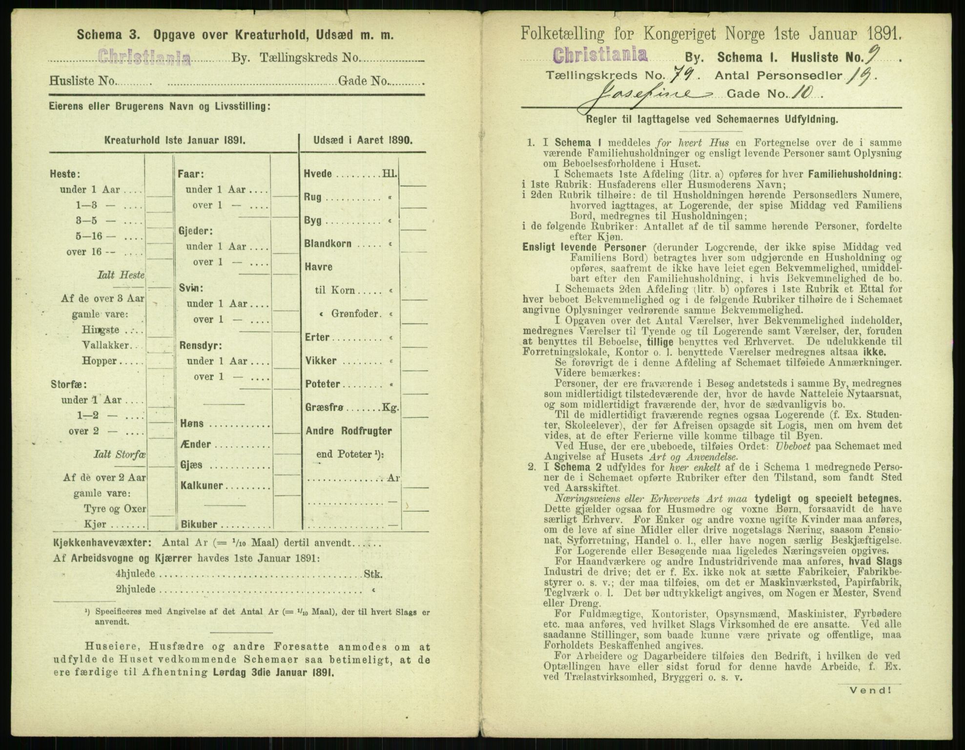 RA, 1891 census for 0301 Kristiania, 1891, p. 41090