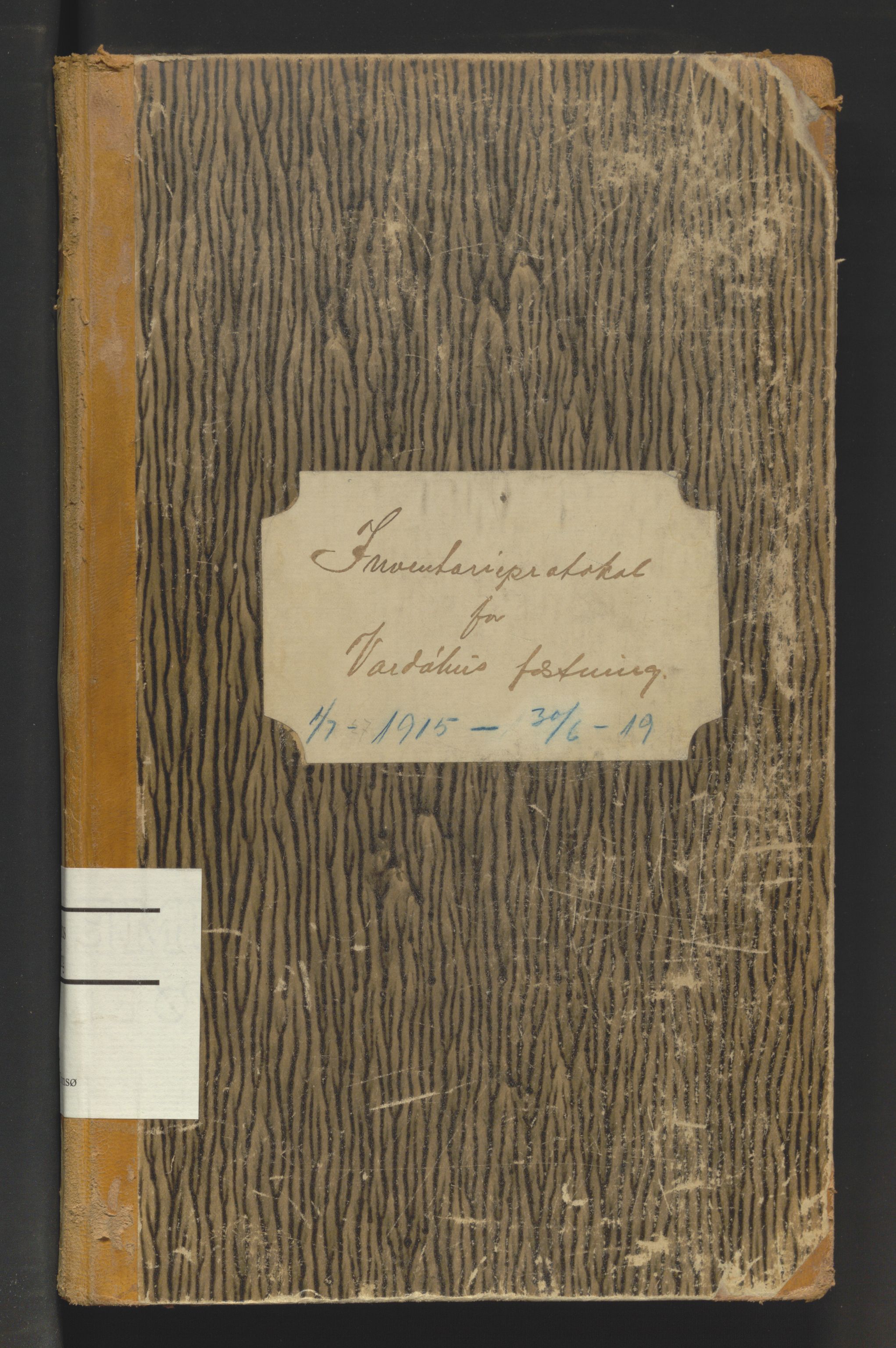 Vardøhus festning, SATØ/S-0036/Rx/L0293: Inventarprotokoller og -lister (før 1891, se journalsakene, jf. besiktelser). Med register., 1915-1919