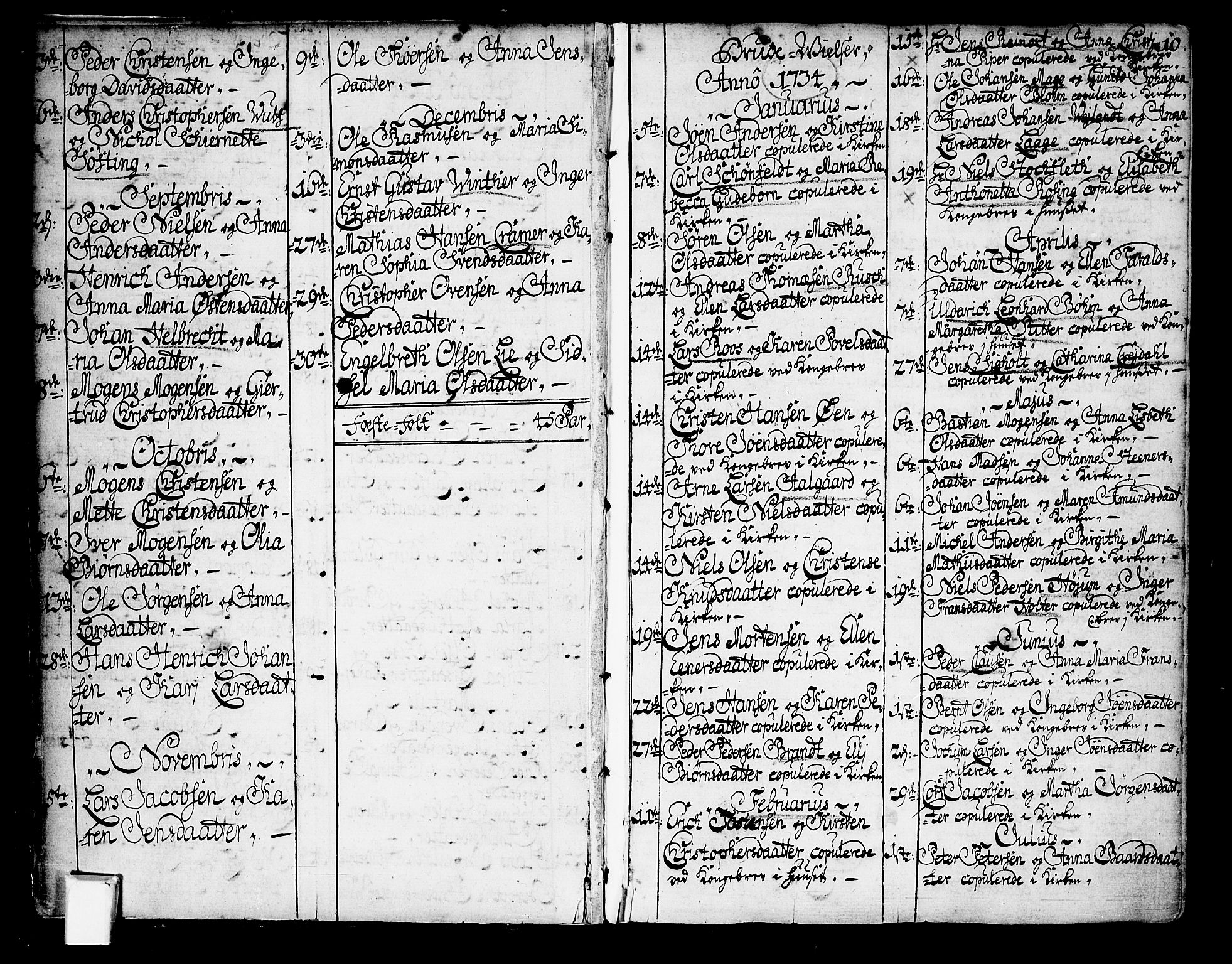 Oslo domkirke Kirkebøker, SAO/A-10752/F/Fa/L0003: Parish register (official) no. 3, 1731-1743, p. 10